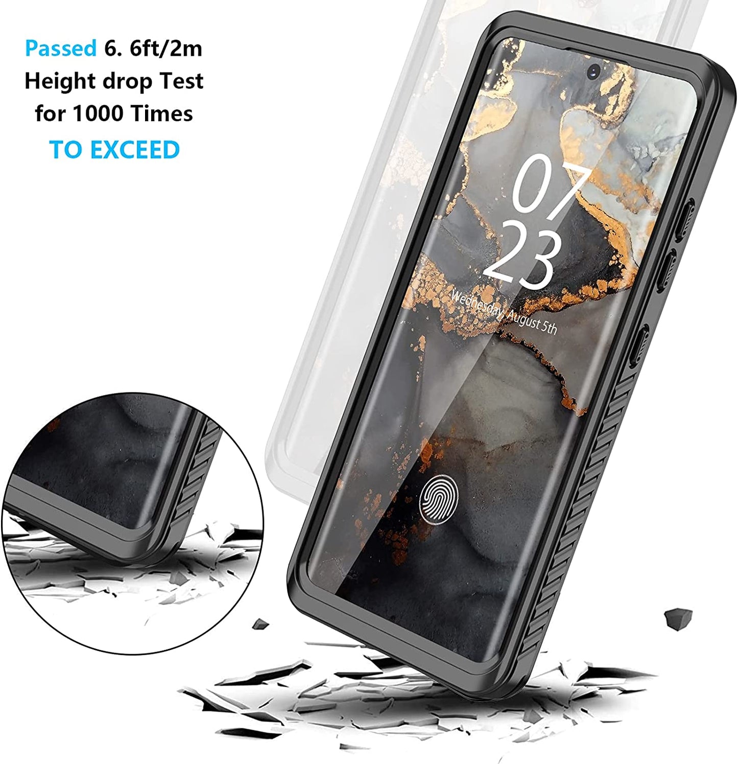 ANTSHARE for Samsung Galaxy S21 Ultra Case Waterproof,Galaxy S21 Ultra Case with Screen Protector,360 Full Body Heavy Shockproof Rugged Samsung S21 Ultra Phone Case for Women Men Black/Clear  ANTSHARE   