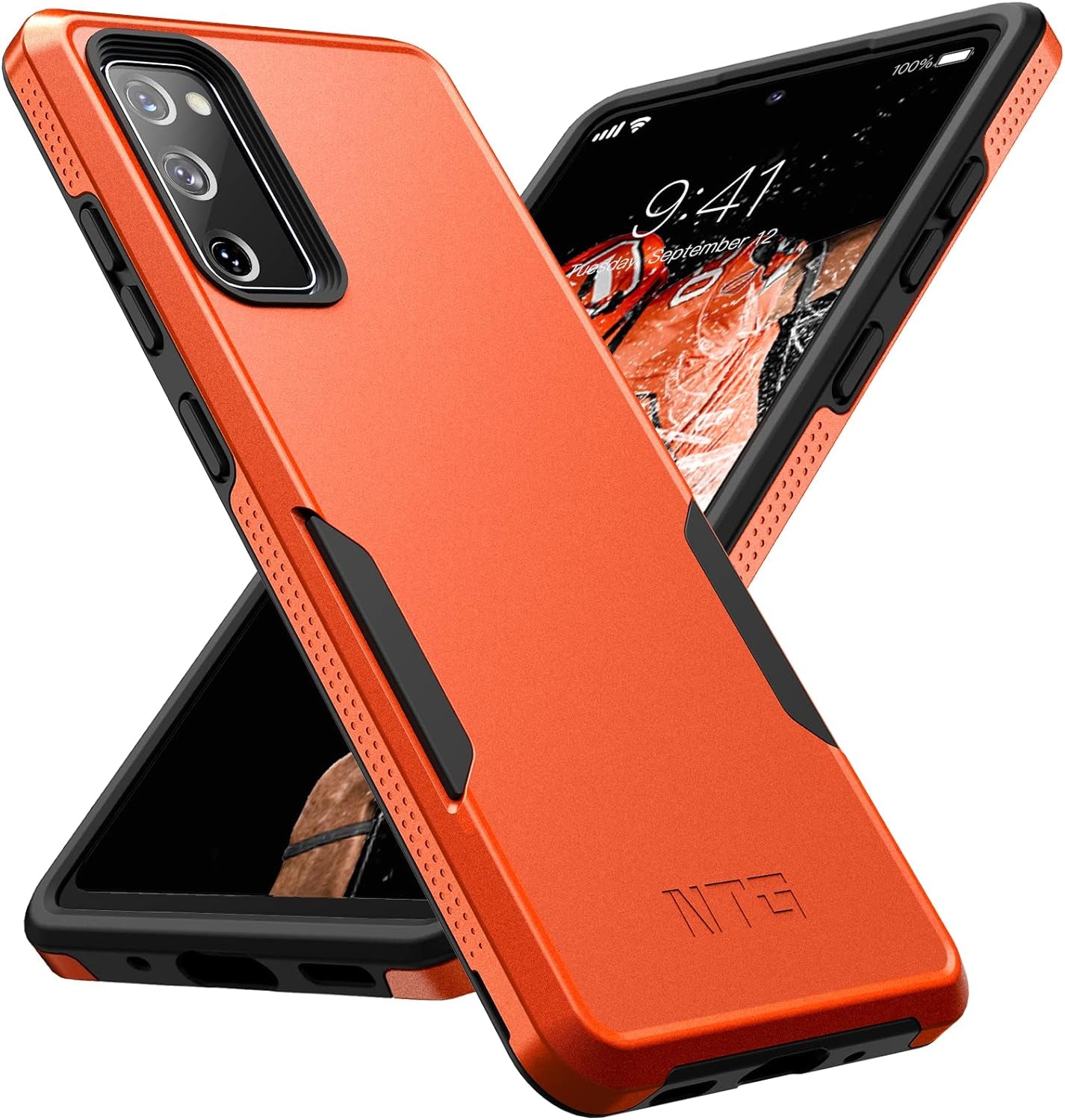 NTG [1St Generation Designed for Samsung S21 Case (Not for S21 Plus&S21 Ultra), Heavy-Duty Tough Rugged Lightweight Slim Shockproof Protective Case for Samsung Galaxy S21 6.2 Inch, Forest Green  NTG Orange S20 Fe 