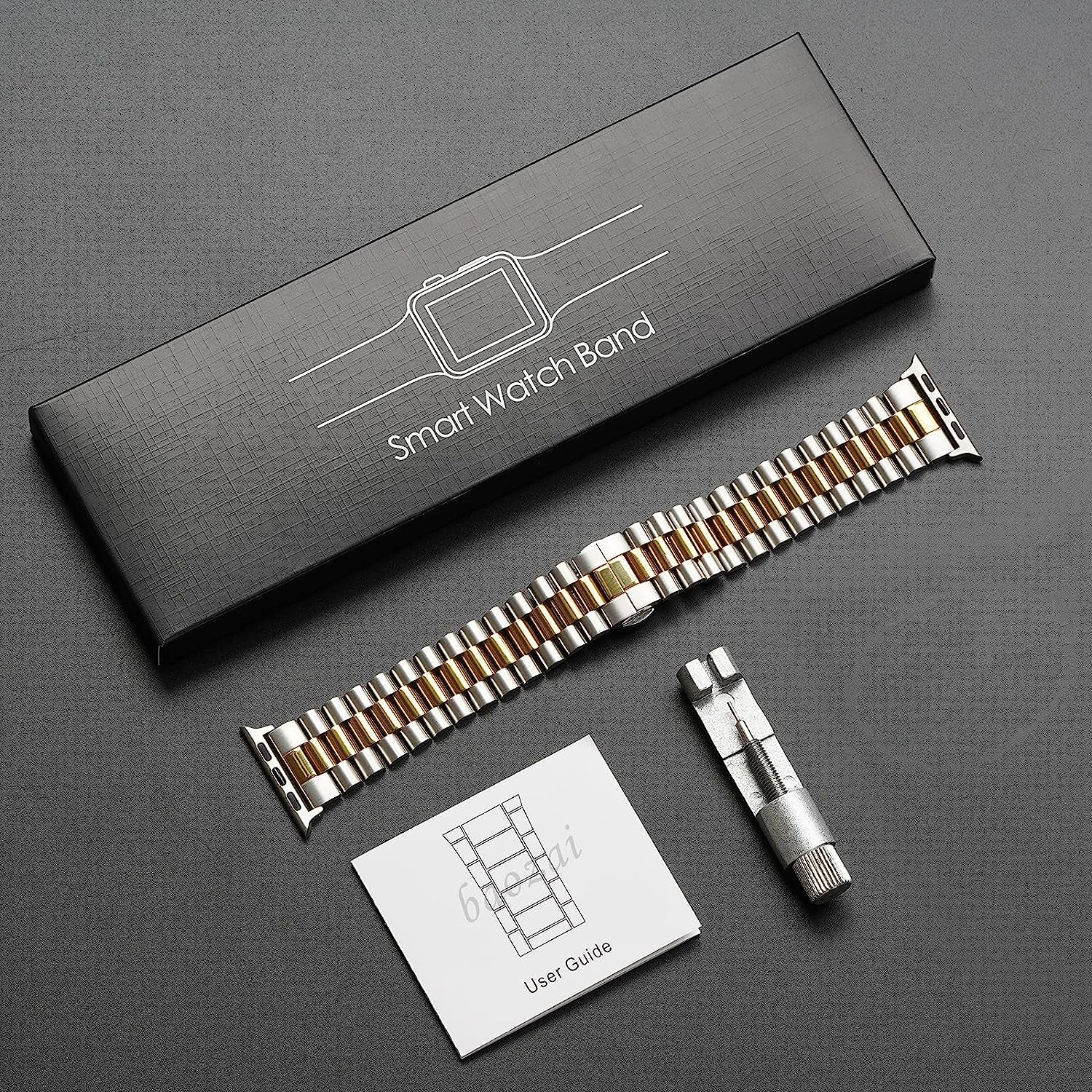 Baozai Compatible with Apple Watch Band Series 5 44Mm 42Mm, Stainless Steel Iwatch Band with Butterfly Folding Clasp for Iwatch Band Series 5/4/3/2/1  baozai   