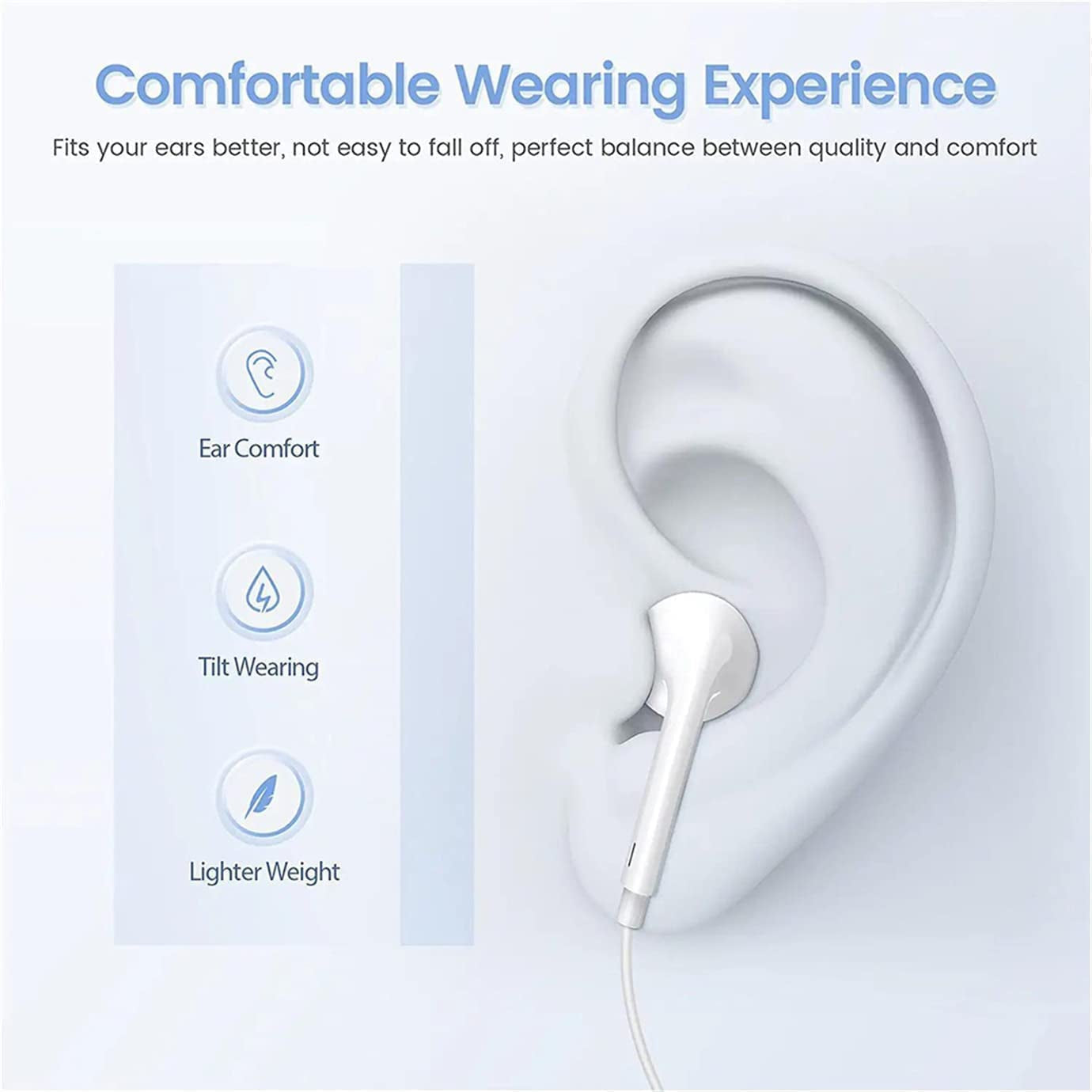 2 Pack-Apple Earbuds [Apple Mfi Certified] Earphones Wired with Microphone for 3.5Mm Iphone Headphones (Built-In Microphone & Volume Control) Compatible with Iphone/Ipad/Ipod/Pc/Mp3/4  EYIW   