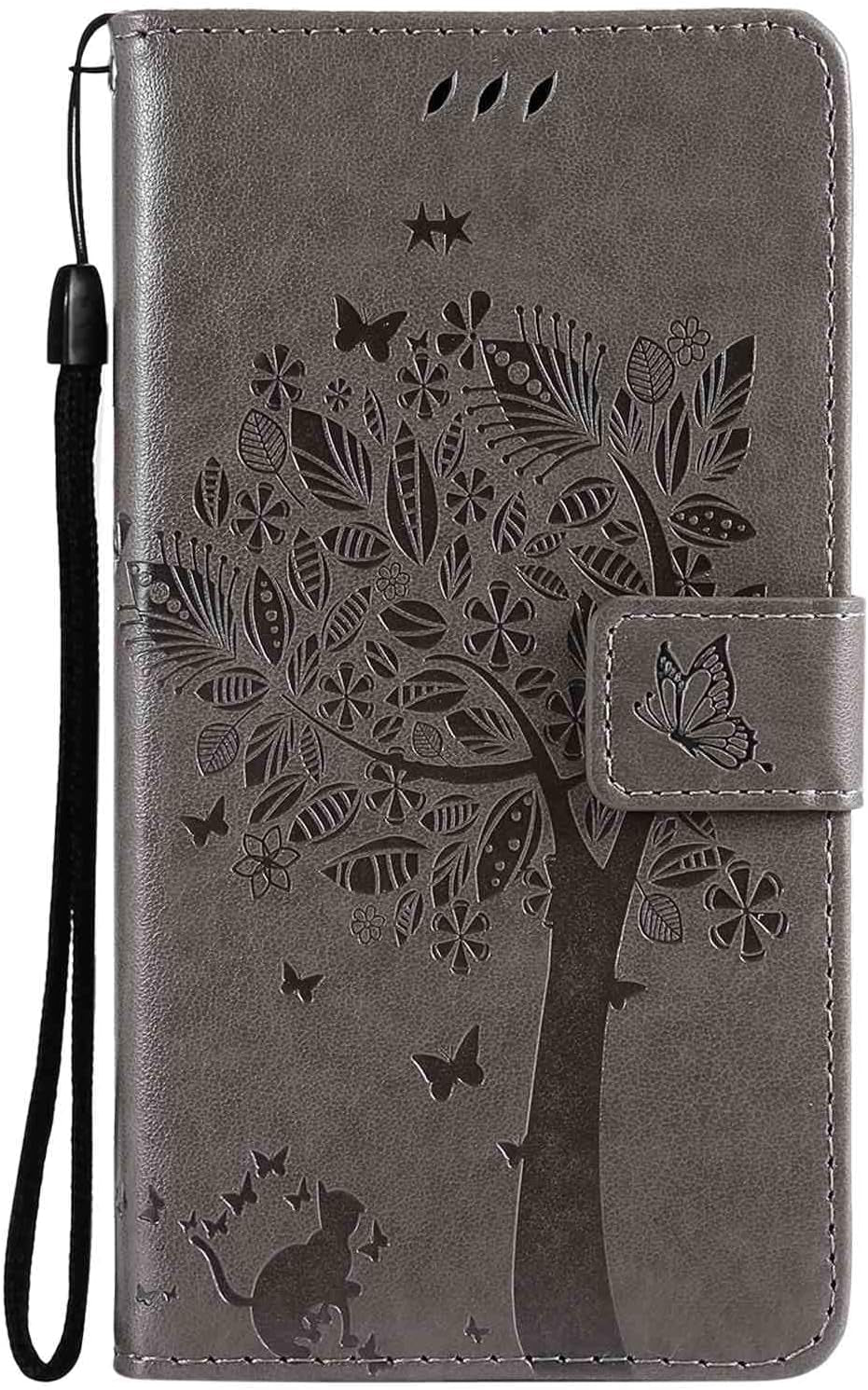 Fansipro Phone Cover Wallet Folio Case for LG G7 THINQ, Premium PU Leather Slim Fit Cover for G7 THINQ, 2 Card Slots, Exactly Fit, Gray  Fansipro   