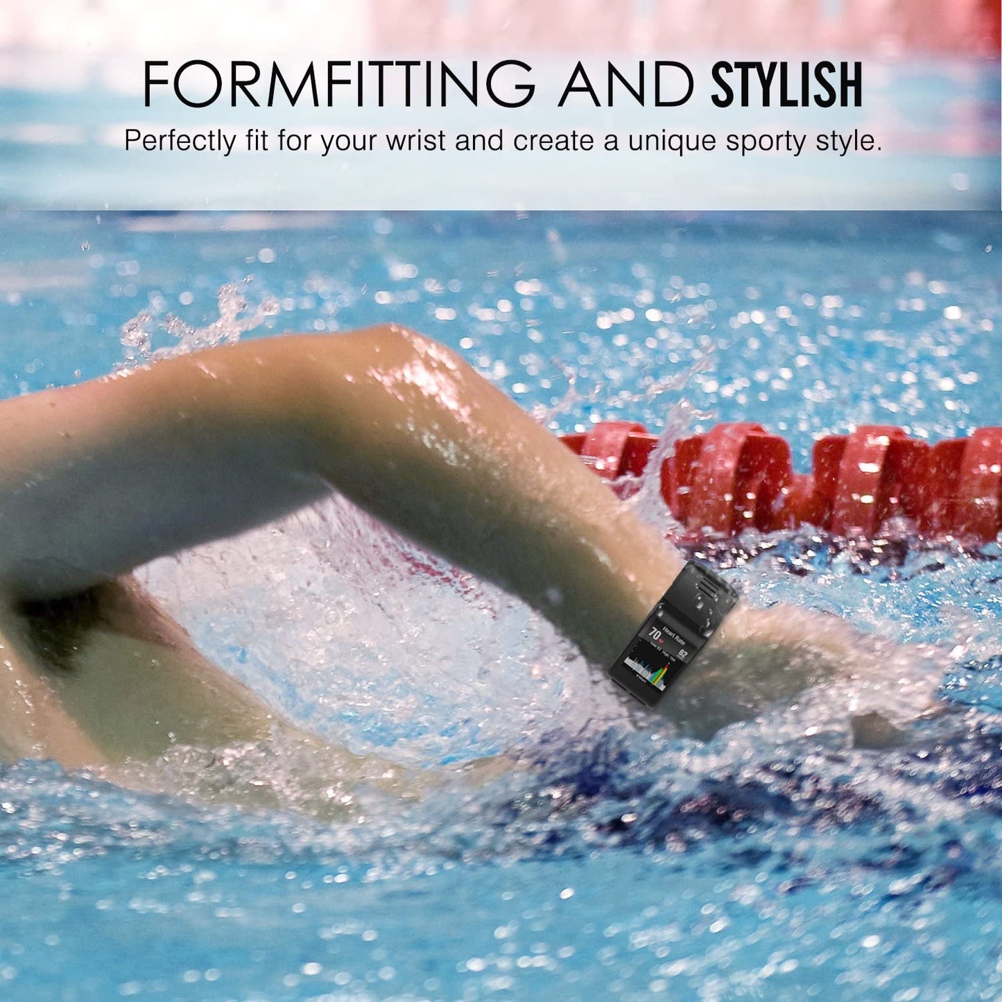 Moko Garmin Vivoactive HR Watch Band, Soft Silicone Replacement Watch Band ONLY for Garmin Vivoactive HR Sports GPS Smart Watch with Adapter Tools.  MoKo   