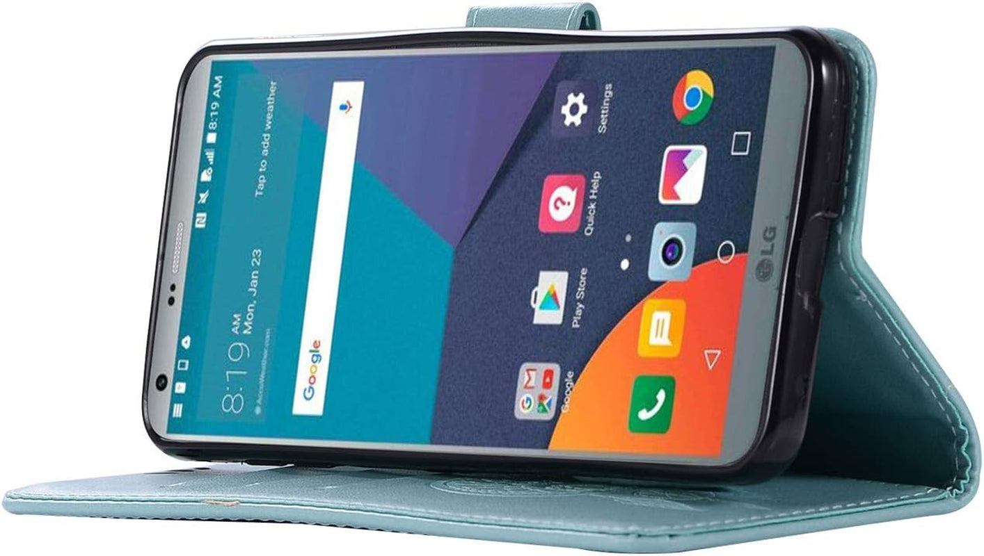 SCIMIN Leather Case for LG G6,Wallet Case for LG G6,PU Leather Embossed Floral Flip Case with Credit Card Holder for LG G6  SCIMIN TECH   