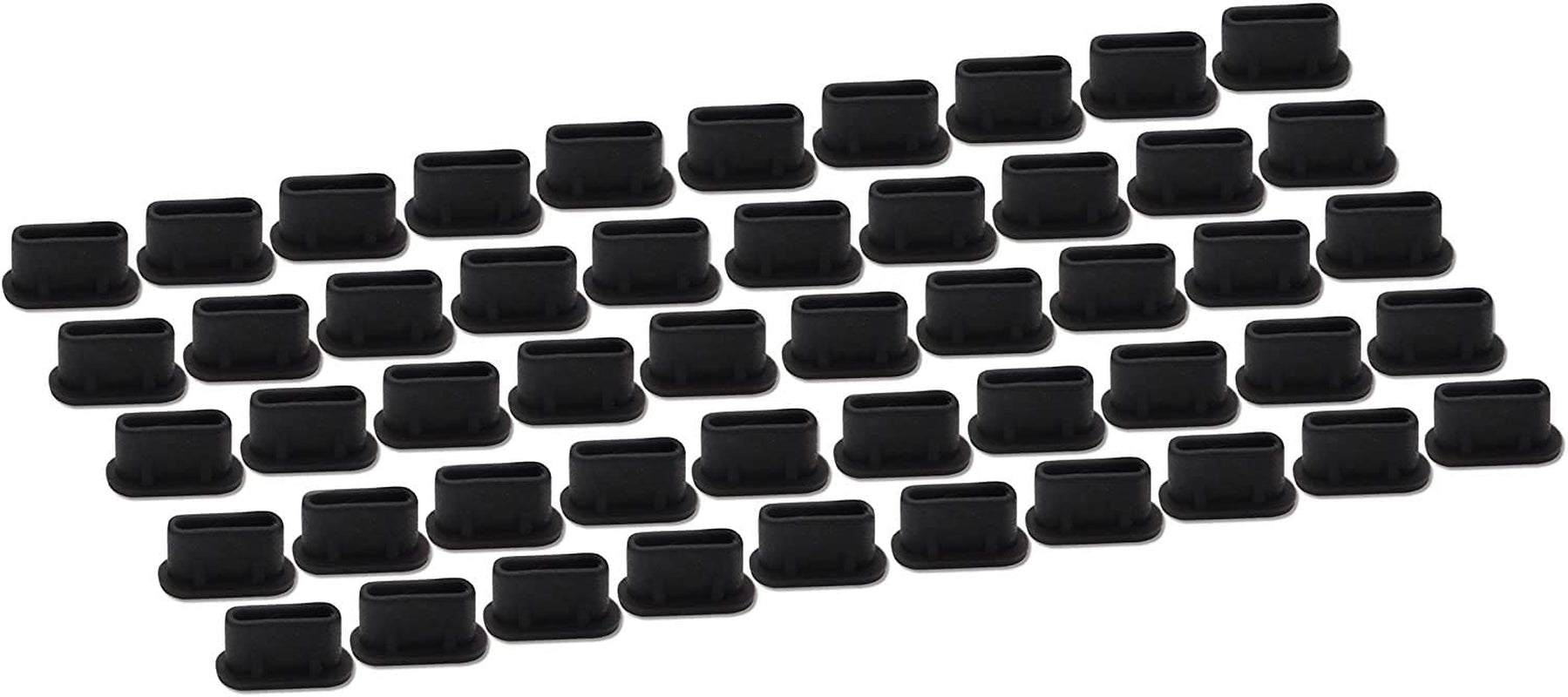 Portplugs USB C Dust Plugs (10-Pack) - Compatible with Samsung Galaxy S23/S22/S21/S20, Pixel, Type C Android Charge Ports, Macbook, Tear Resistant Silicone Plugs with Cleaning Brush (Black)  PortPlugs Black, 50 Pack 50 Pack 