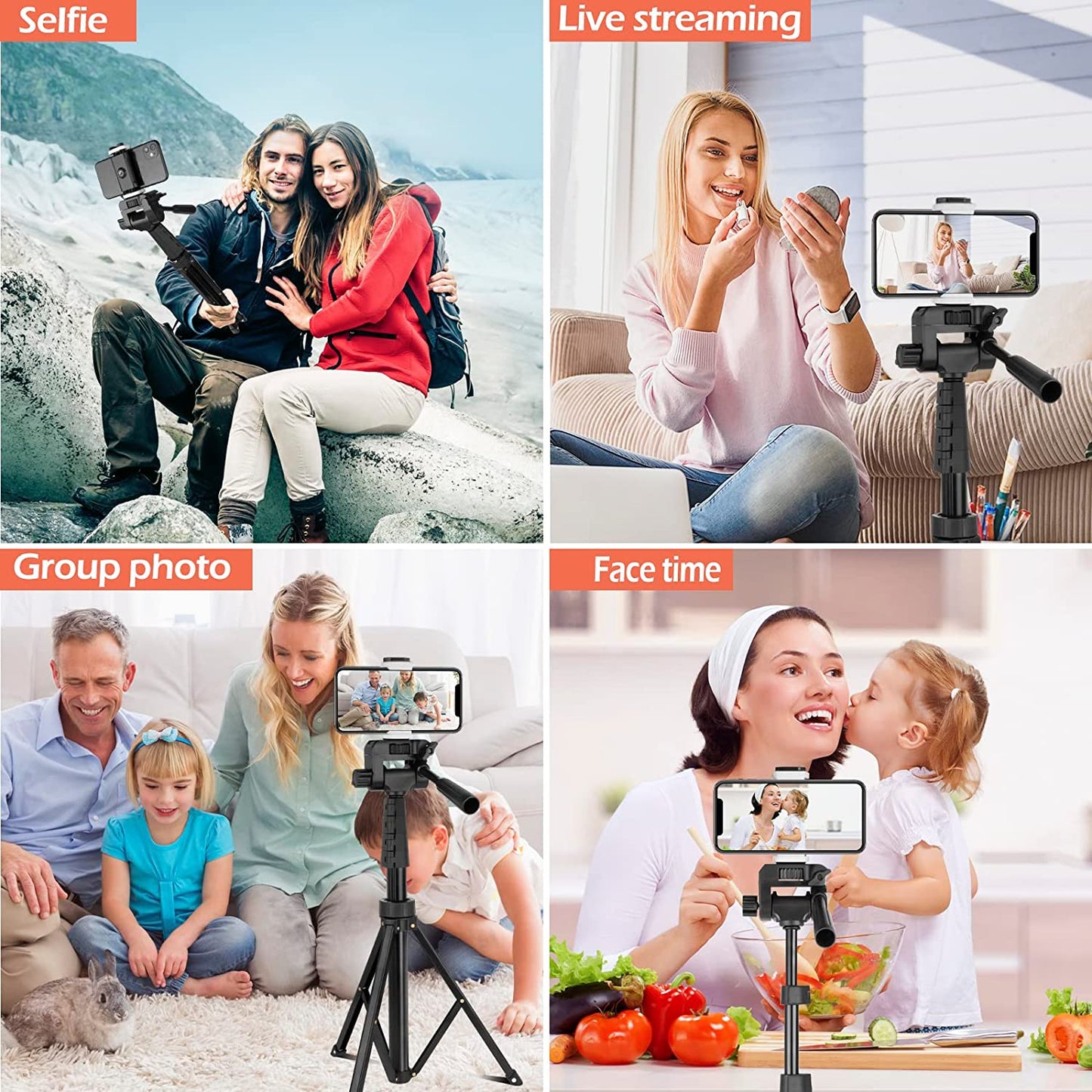 Aureday 67" Phone Tripod&Camera Stand, Selfie Stick Tripod with Remote and Phone Holder, Perfect for Selfies/Video Recording/Vlogging/Live Streaming  Aureday   