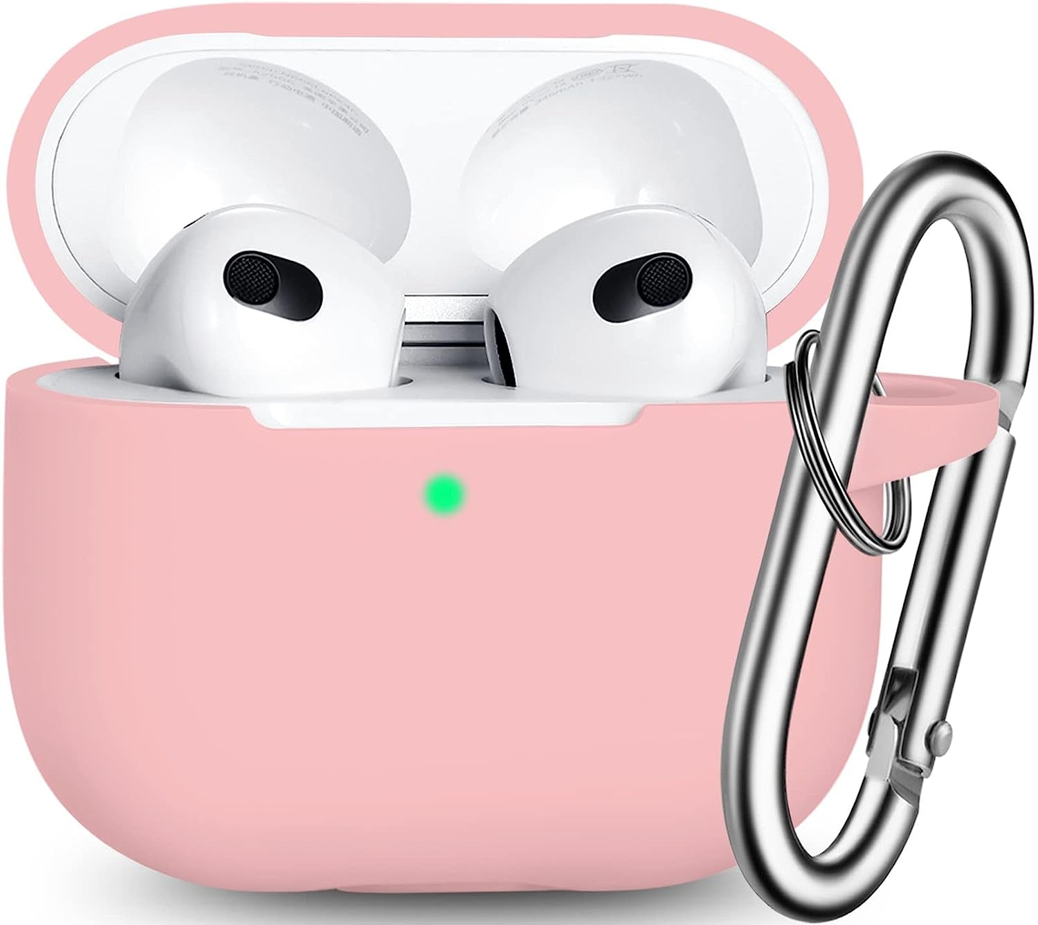 R-Fun Airpods 3 Case Cover, Silicone Protective Accessories Skin with Keychain Compatible with Apple Airpod 3Rd Generation a Black  R-fun   