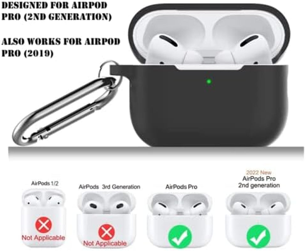 Airpods Pro 2 Case 2Nd Generation (2022) Silicone Shockproof Cover - Glow in the Dark Green  JustEarbuds   