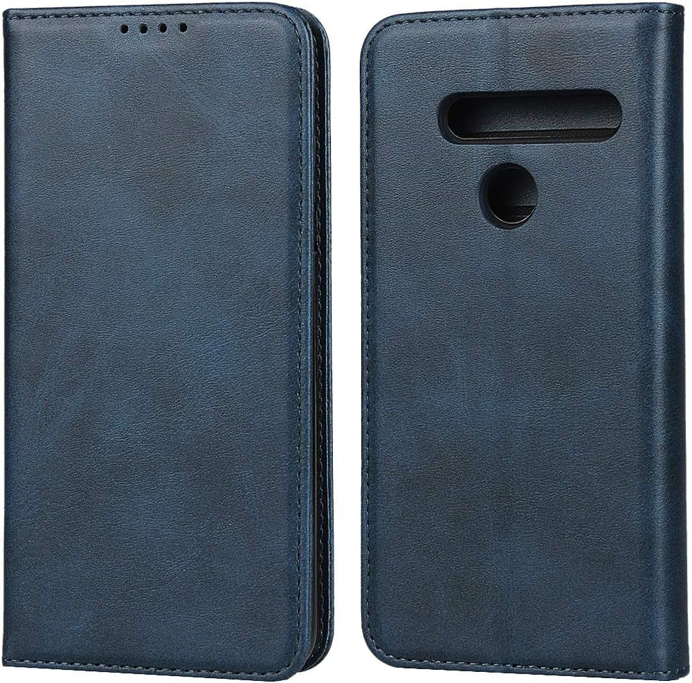 Icovercase for LG G8 Thinq Wallet Case, Premium PU Magnetic Leather Card Slots Holder Carry Kickstand Feature Flip Cover Case for LG G8 (Navy Blue)  iCoverCase   