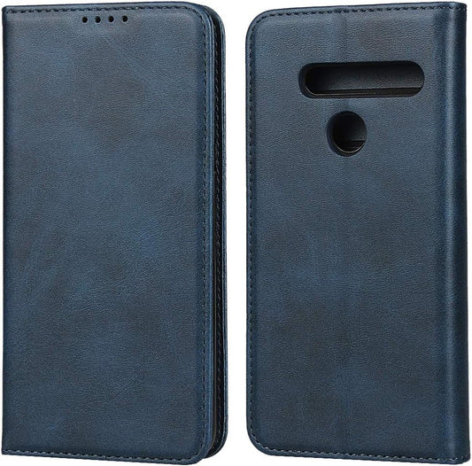 Icovercase for LG G8 Thinq Wallet Case, Premium PU Magnetic Leather Card Slots Holder Carry Kickstand Feature Flip Cover Case for LG G8 (Navy Blue)  iCoverCase   