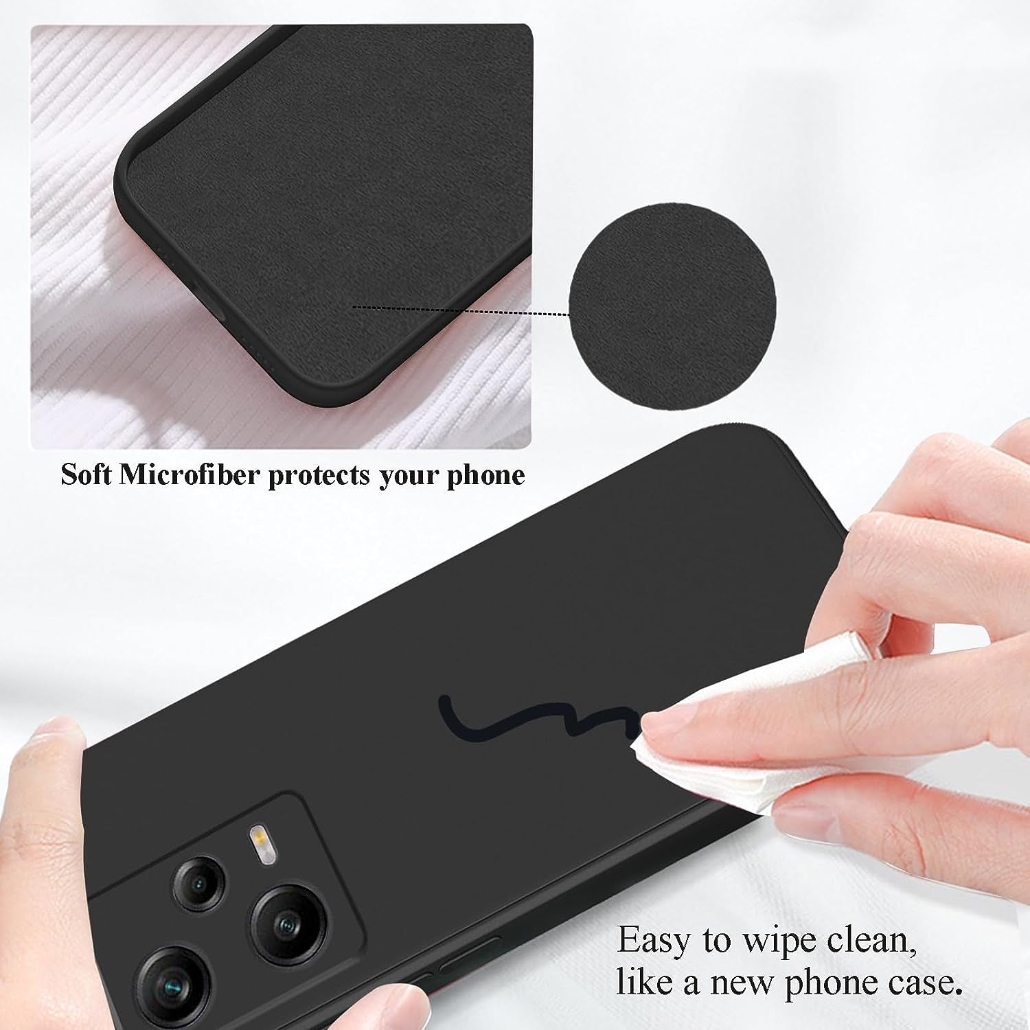 Yarxiawin Compatible with Xiaomi Redmi Note 12 Pro Case Silicone Purple, Xiaomi Redmi Note 12 Pro Phone Case Silicone Soft Thin Case Anti-Fingerprint Shockproof Cover (Black)  Yarxiawin   