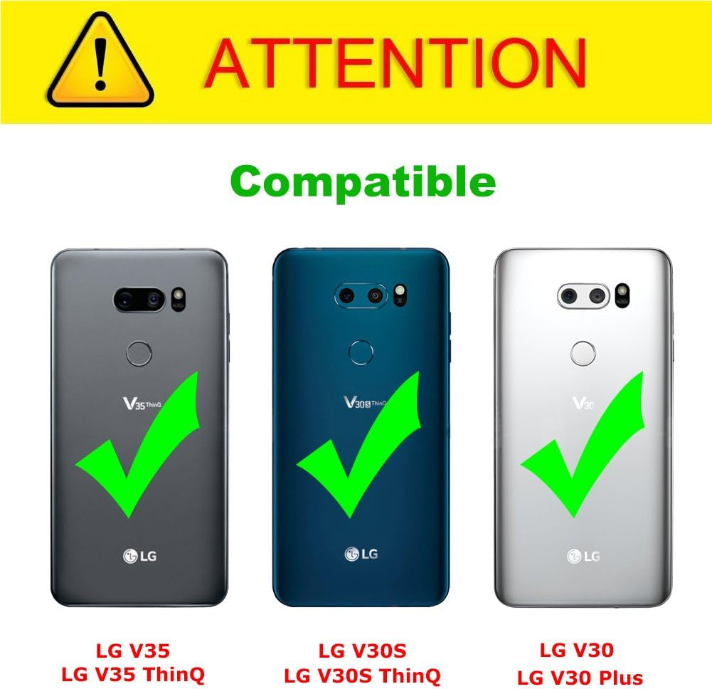 J&D Case Compatible for LG V35 Case, LG V35 Thinq/Lg V30S/LG V30S Thinq/Lg V30/LG V30 plus Case, Heavy Duty Dual Layer Hybrid Shock Proof Protective Rugged Bumper Case for LG V35 Case, Blue  J&D Tech   