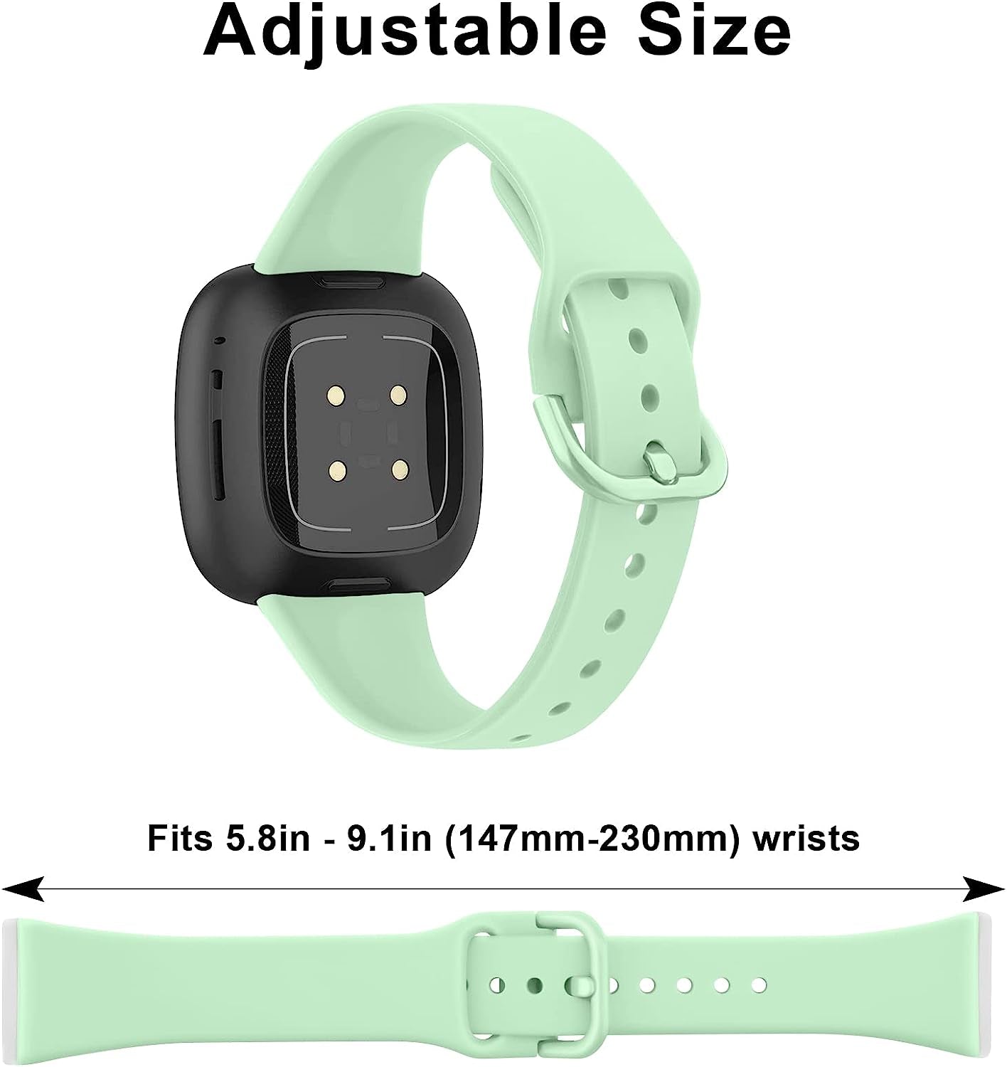 3 Pack Slim Soft Silicone Bands Compatible with Fitbit Versa 4 & Versa 3 Bands and Fitbit Sense 2 & Sense Bands for Women Men, Sports Wristbands Replacement Straps for Fitbit Versa 4 & 3 / Fitbit Sense 2 & Sense Smart Watch  AK   