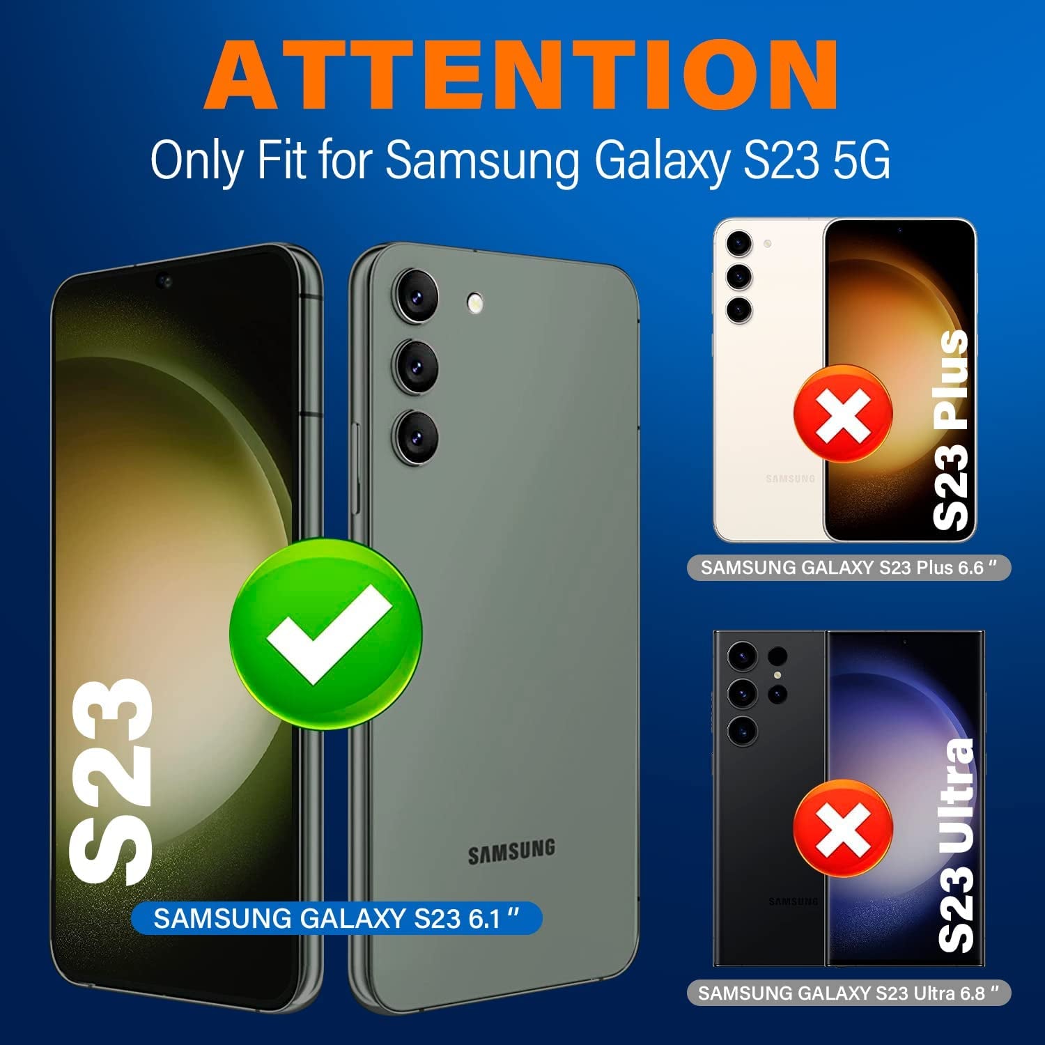 [3+3 Pack] for Samsung Galaxy S23 Screen Protector, 9H Tempered Glass, Ultrasonic Fingerprint Compatible, HD Clear Case Friendly for Samsung S23 Glass Screen Protector 5G  Samcorn   