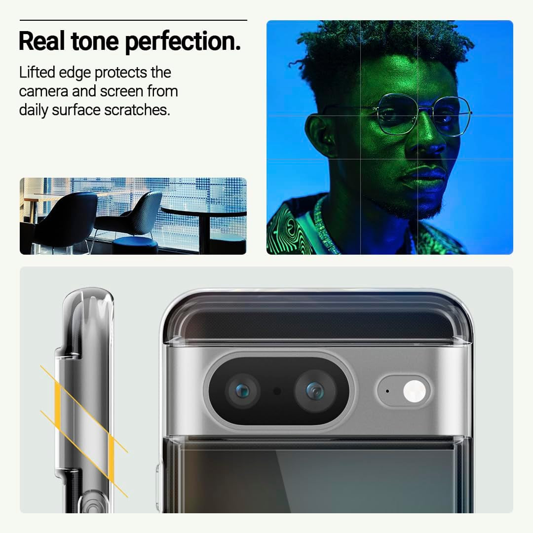 Caseology Capella Crystal Clear Case Compatible with Google Pixel 8 Case 5G [Military Grade Drop Tested](2023) - Crystal Clear  Caseology   