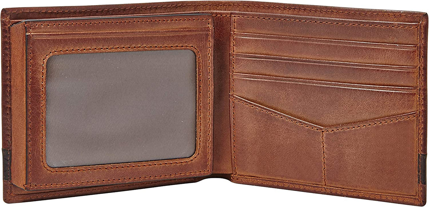 Fossil Men'S Leather Bifold Wallet with Flip ID Window  Fossil Men's Accessories   