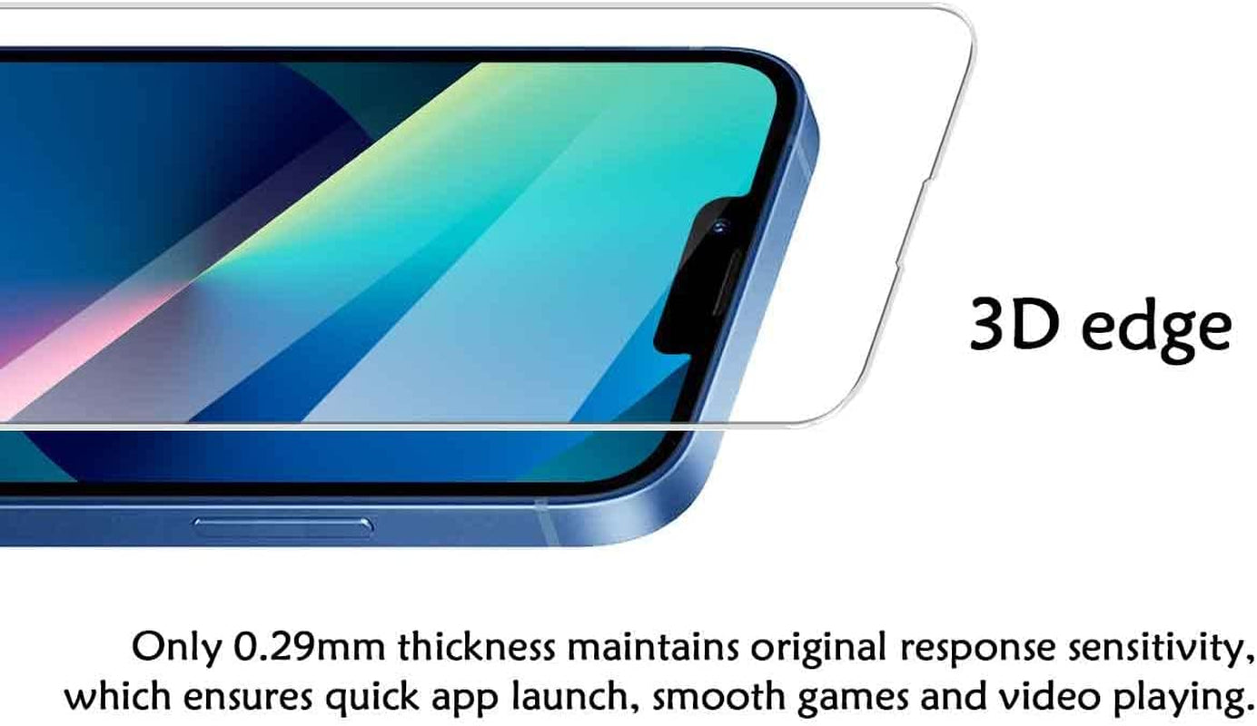 BIGFACE Compatible with Iphone 13 Mini Screen Protector + Camera Lens Protectors, [2 + 2 Pack] Premium HD Clear Tempered Glass, Anti-Bubble 3D Curved Accuracy Film for Iphone 13 Mini(5.4 Inch)  BIGFACE   