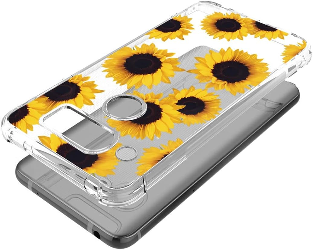 Yerebel Case for LG V30/V30S Thinq/V35 Thinq/V30+/V30 plus Case, US998 Cute Case, Clear Flexible Bumper TPU Soft Rubber Silicone Cover Phone Case for LG V30 (Sunflower)  Yerebel   