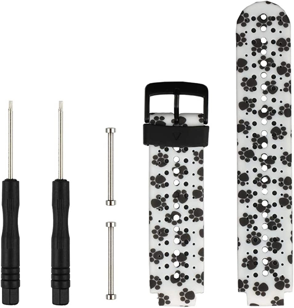 Replacement Smart Wrist Watch Accessory Band Strap for Garmin Forerunner 220/230/235/620/630/735Xt/235Lite, One Size  OLIVE INC. Paw  