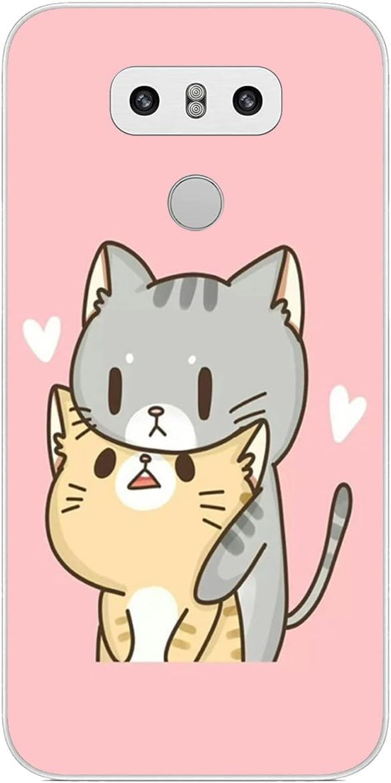 Compatible with LG G6 | LG G6+ | LG G6 plus Case Cute Cartoon Dinosaur 554 Kids Girls Women Man Soft Flexible TPU Silicone Phone Case Clear  PTGVCTA Cute Cartoon Cat 31  