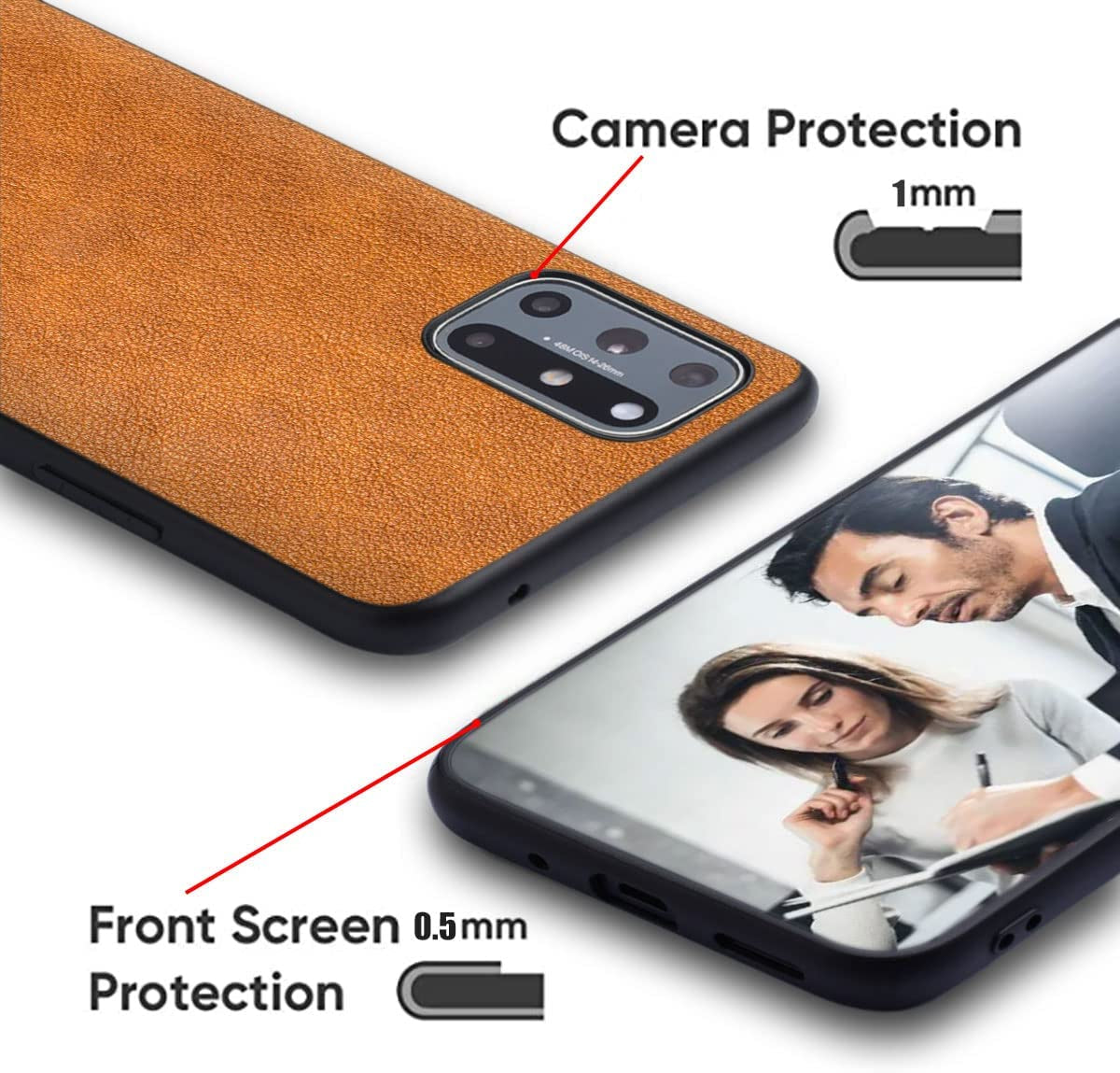 AIORIA for Xiaomi 12T Pro Case, with Card Holder Premium Leather Phone Cover Retro Card Slot Full Protective Case for Xiaomi 12T Pro 5G (Orange)  AIORIA   