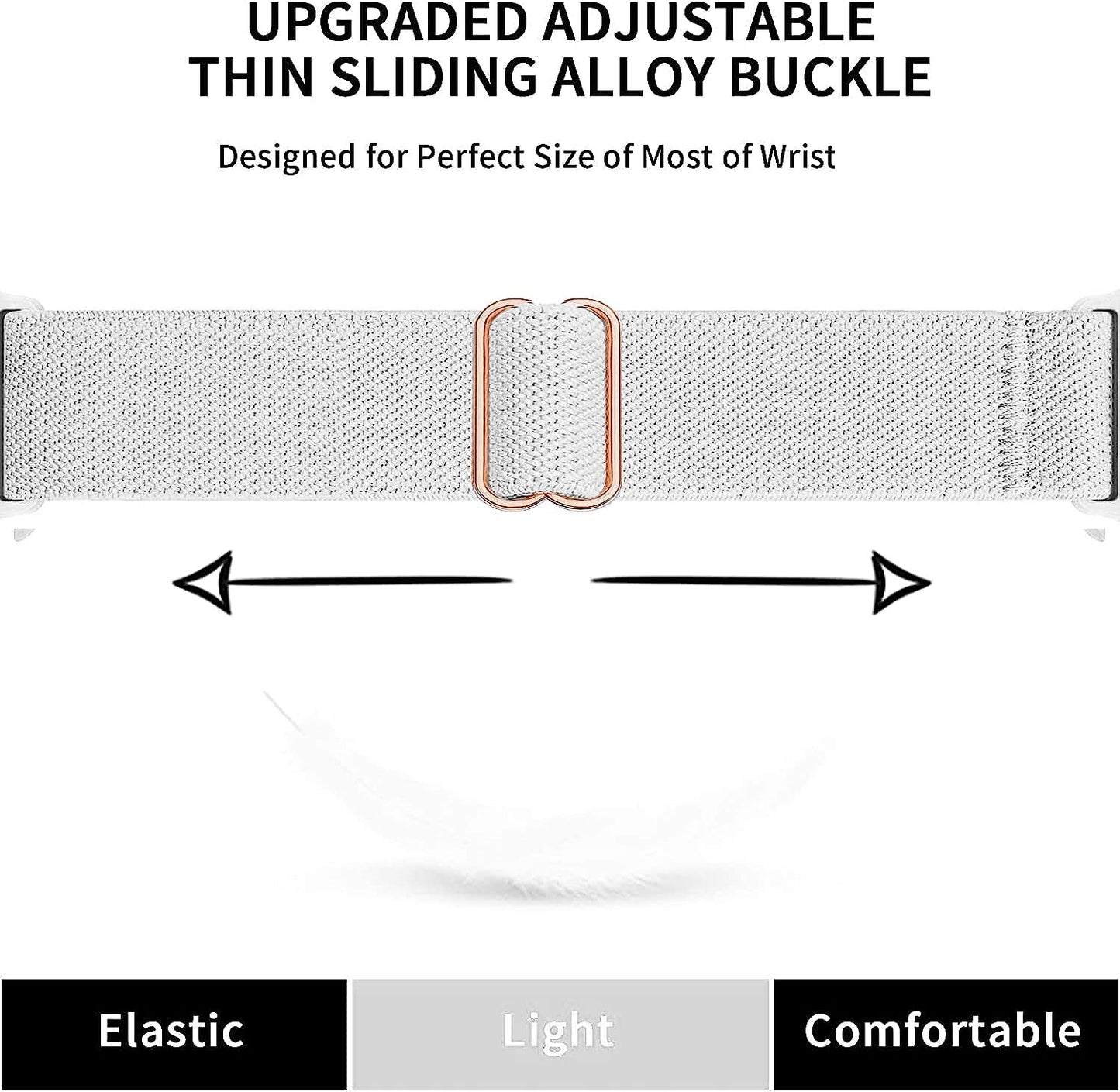 Krudary Elastic Bands Compatible with 18Mm Garmin Vivoactive 4S / Vivomove 3S/ Venu 2S , Soft Stretch Nylon Loop Bracelet Watch Strap Replacement Watchband for Garmin Forerunner 255S/255S Music  Krudary   