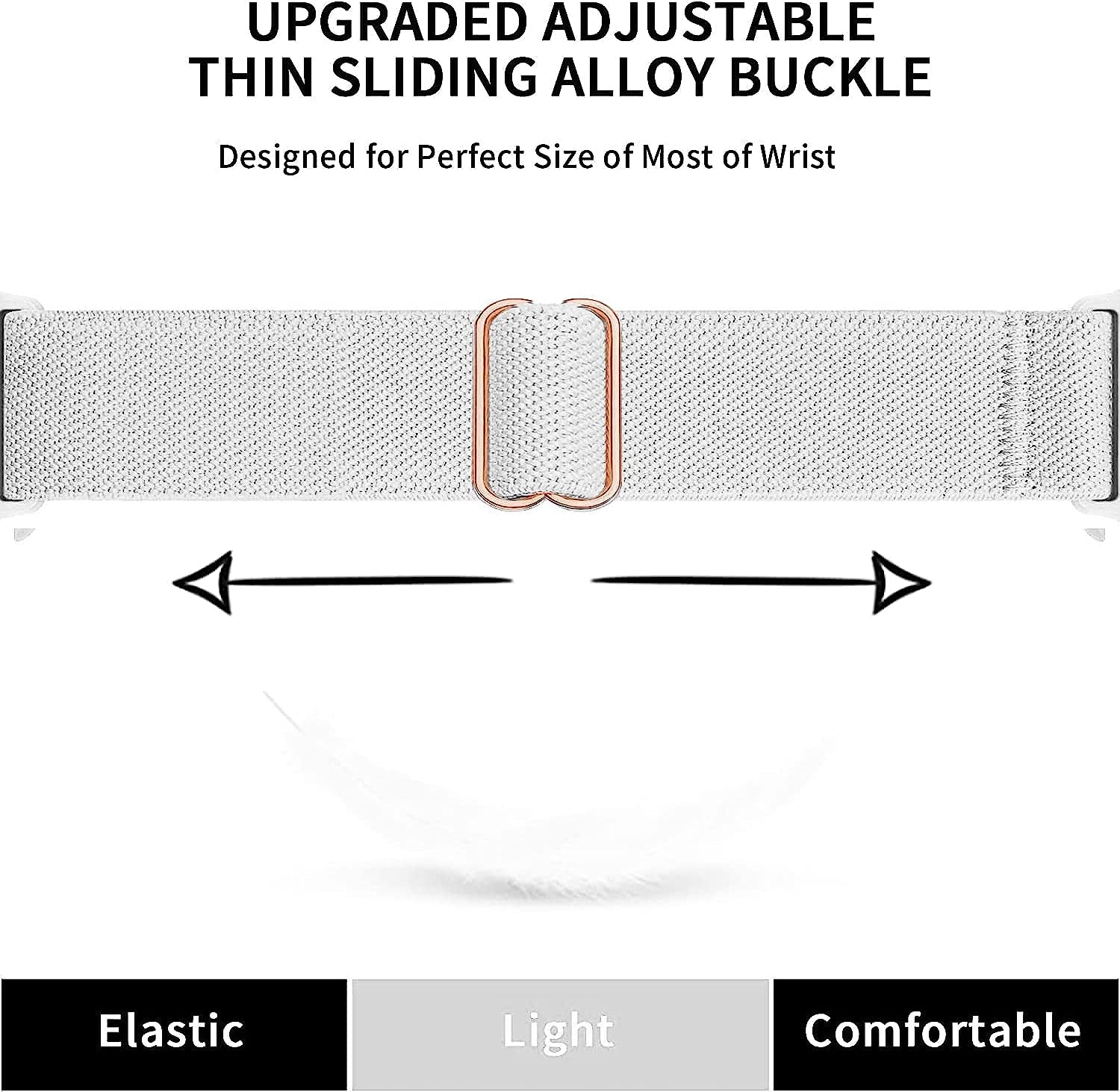 Krudary Elastic Bands Compatible with 18Mm Garmin Vivoactive 4S / Vivomove 3S/ Venu 2S , Soft Stretch Nylon Loop Bracelet Watch Strap Replacement Watchband for Garmin Forerunner 255S/255S Music  Krudary   