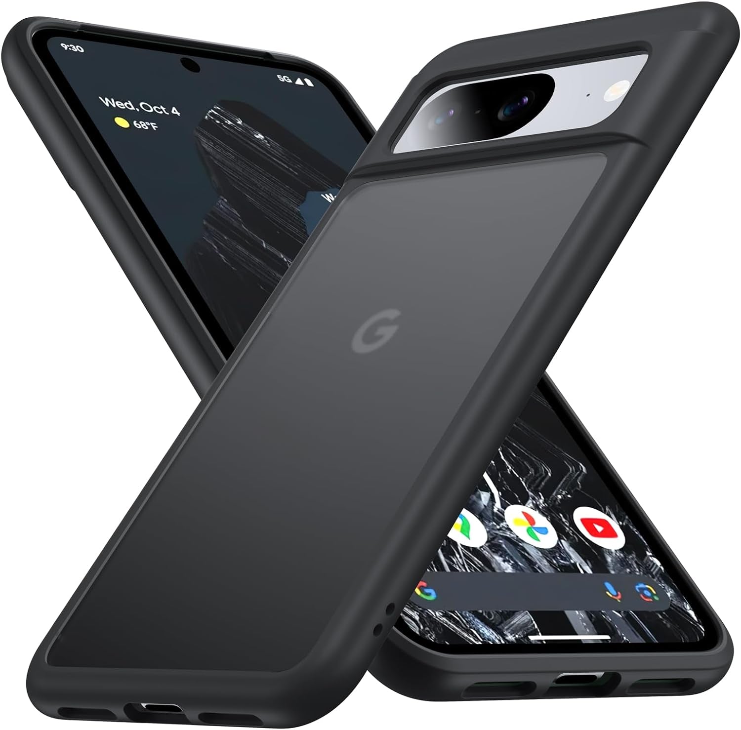 [NO.1 Magnetic] for Google Pixel 8 Case Compatible with Magsafe [Translucent Matte] [Anti-Fingerprint] [Military Shockproof] Slim Hard Case with Soft Silicone Bumper for Pixel 8 Cover 6.2”, Blue  FNDMIL Black Google Pixel 8 [6.2 Inch] 