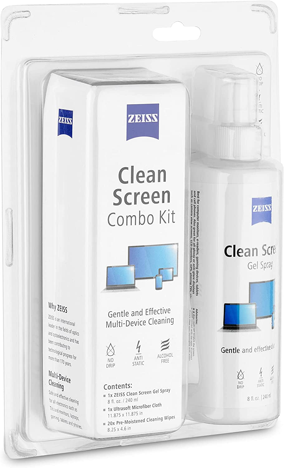 ZEISS Screen Cleaning Combo Kit for Computers, Phones, Televisions and More  Zeiss   