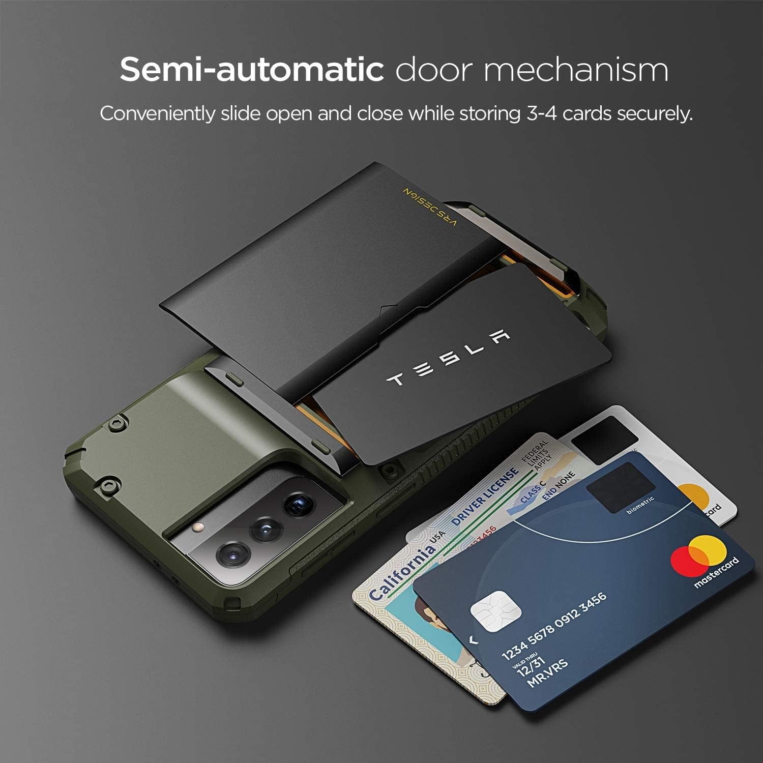 VRS DESIGN Damda Glide Pro Phone Case Compatible with Galaxy S21 plus 6.7 Inch (2021) Green  VRS Design   