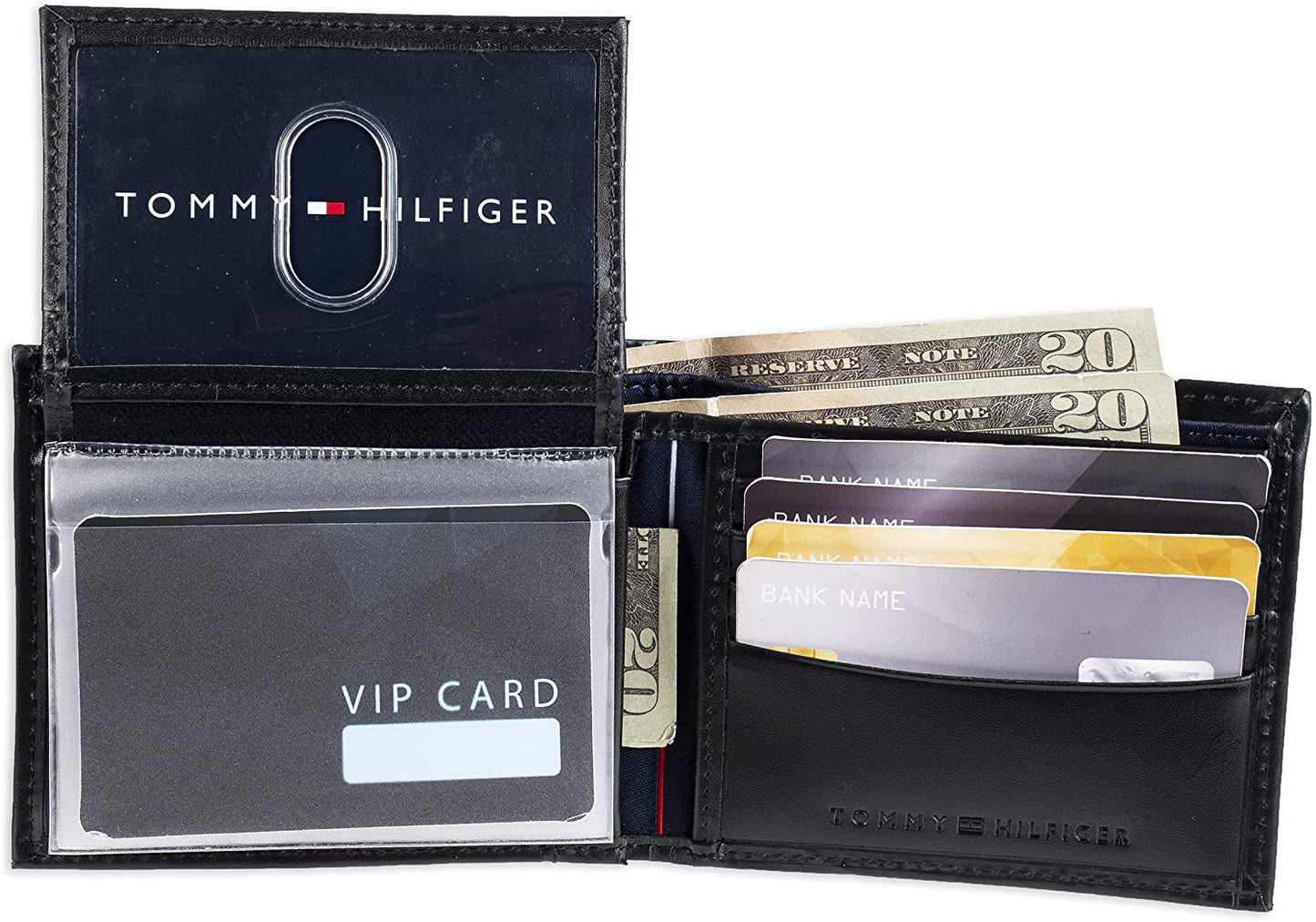 Tommy Hilfiger Men'S Genuine Leather Passcase Wallet with Multiple Card Slots  Tommy Hilfiger Men's Accessories   