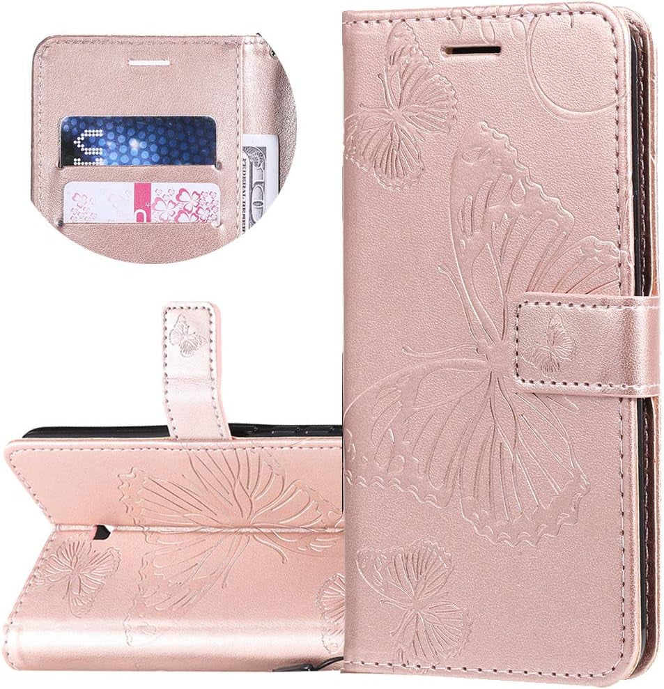 ISADENSER LG V40 Thinq Flip Case LG V40 Thinq Wallet Case LG V40 Case Butterfly [Business Embossing] [Kickstand Flip] [Card Slot] [Magnetic Clasp] Flip Phone Case for LG V40 Purple Butterfly KT  LEMAXELERS C] Butterdlykt-Flipcase-1  