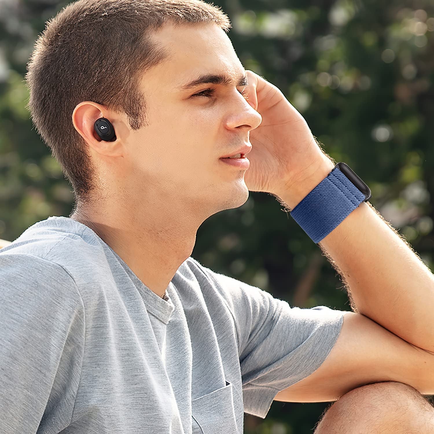 Ultra Wide Solo Loop Bands Compatible with Apple Watch Band 49Mm 38Mm 40Mm 41Mm 42Mm 44Mm 45Mm, Nylon Stretchy Braided Elastic Sport Women Men Strap for Iwatch Series Ultra 8 7 6 5 4 3 2 1 SE, 3 Packs  HPJK   