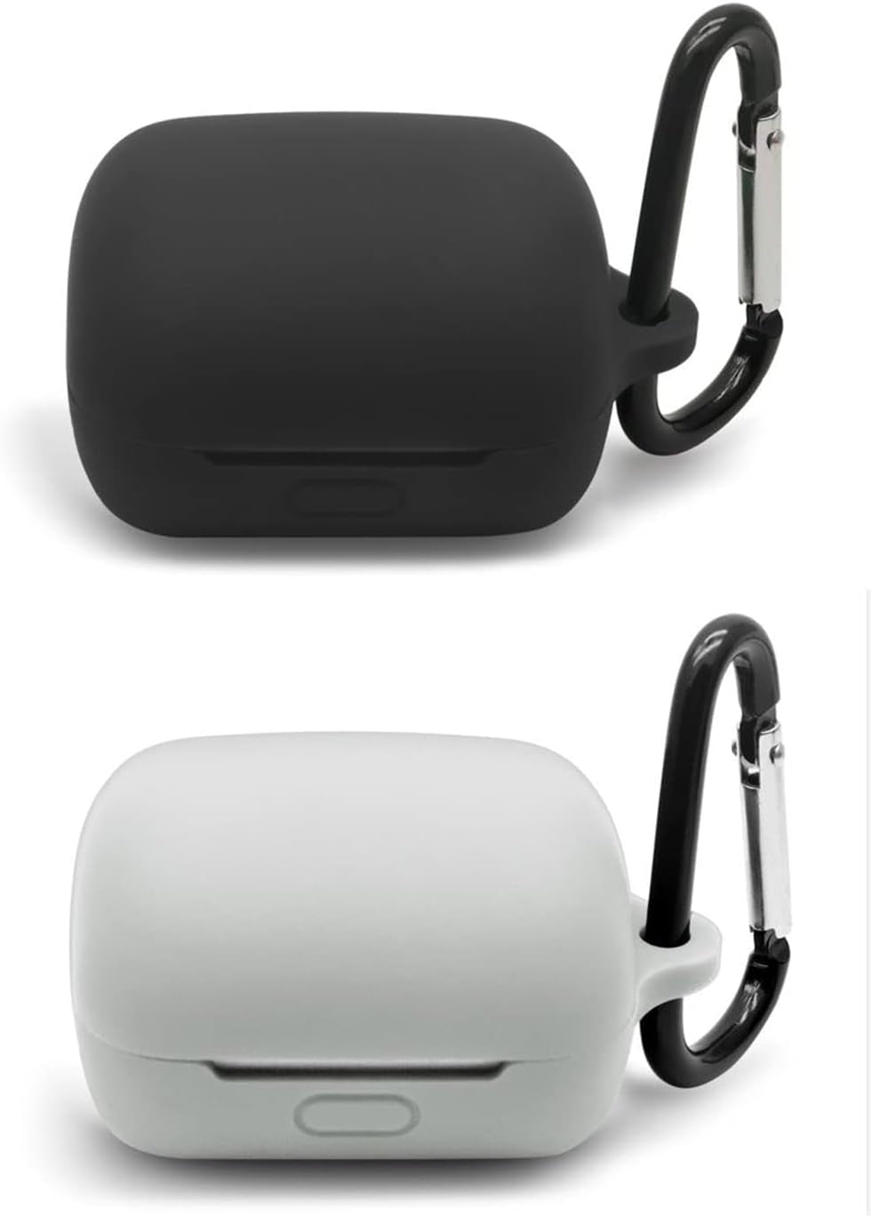 [2 Pack] Silicone Case for Sony Linkbuds WF-L900 Truly Wireless Earbud,Premium Soft Skin Cover Shock-Absorbing,Anti-Scratch Protective Case with Keychain,Black Pink  20220406sn-8 Black+Grey  