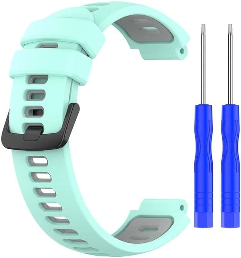 ANKANG Silicone Watch Band for Garmin Forerunner 220 230 235 735XT 735 620 630 S20 S5 S6 Replacement Strap Bracelet Watch Wristband  ANKANG Waterduck gray  