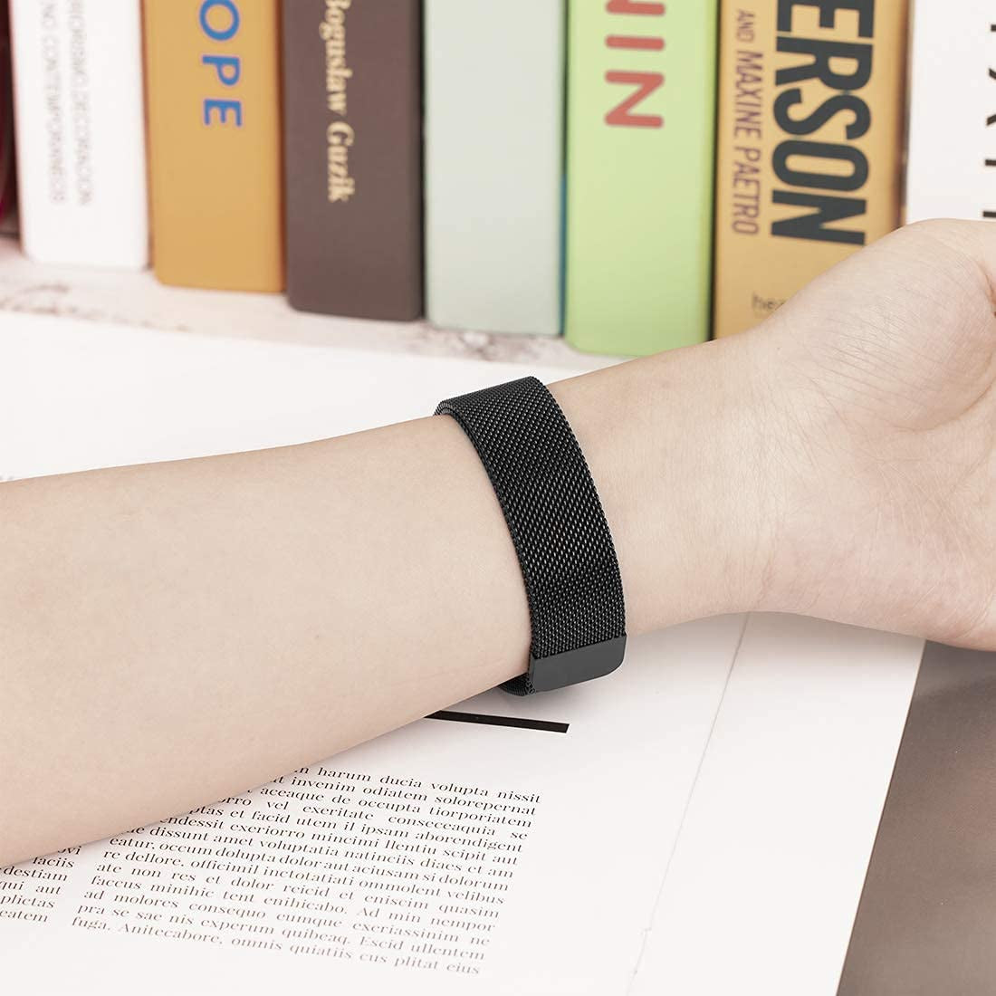 22Mm Stainless Steel Mesh Loop Bracelet Strap Compatible with Samsung Galaxy Watch 3 45Mm/Gear S3 Frontier/Classic Band, Replacement for Ticwatch Pro/Samsung Galaxy Watch 46Mm  YZWDTGS   