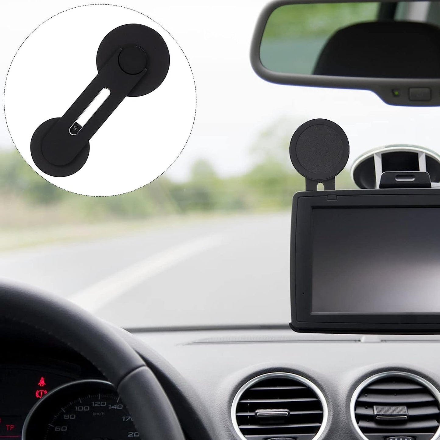 Laptop Phone Mount for Laptop, Slim Magnetic Phone Holder for Car Laptops Stand for Bed Monitors Foldable Computer Expansion Bracket Phone Mount for Car Accessories  PartyKindom   