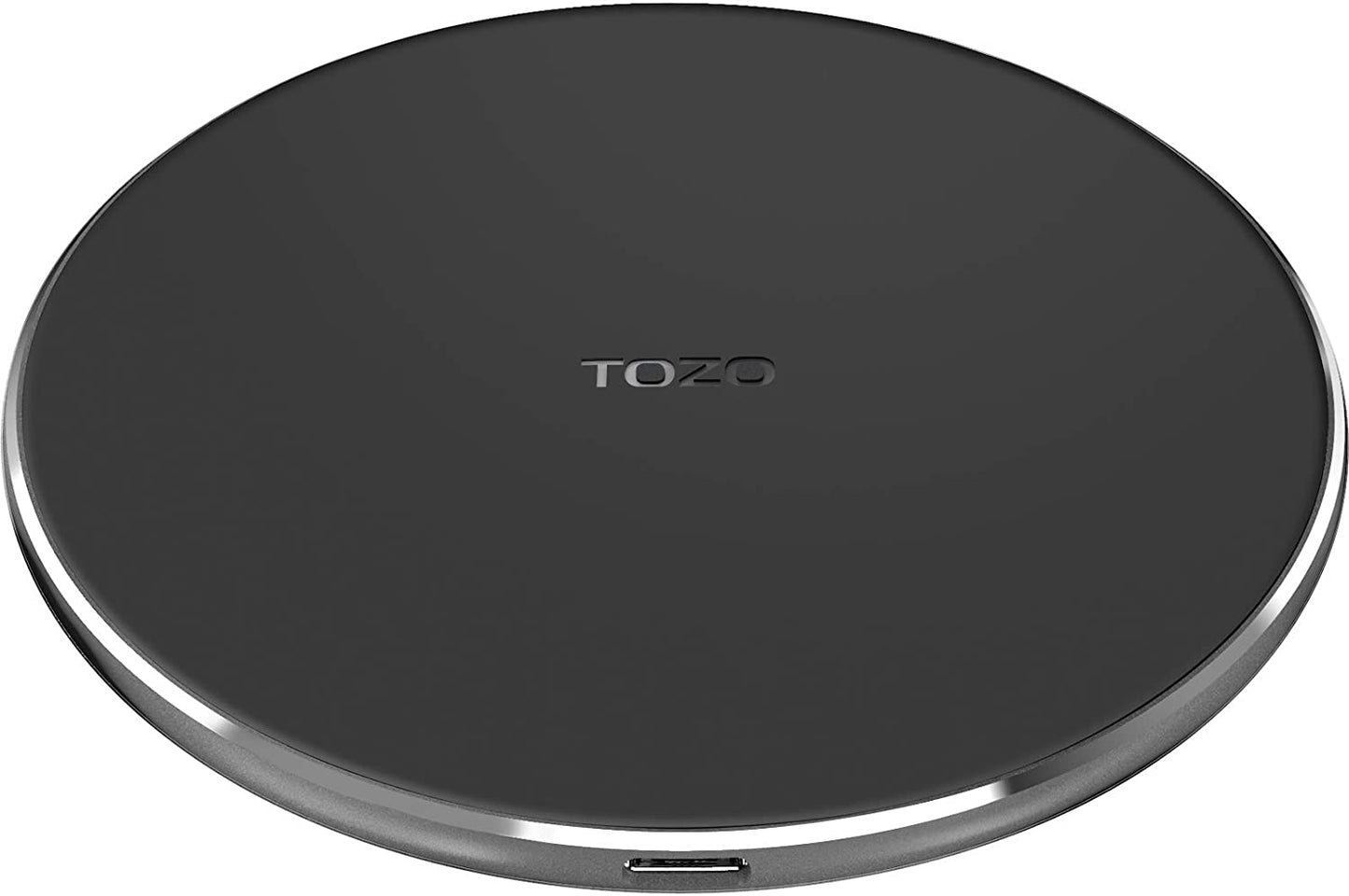 TOZO W1 Wireless Charger 10W Thin Aviation Aluminum Computer Numerical Control Technology Fast Charging Pad Black (NO AC Adapter)  TOZO Matte Black M-100mm 