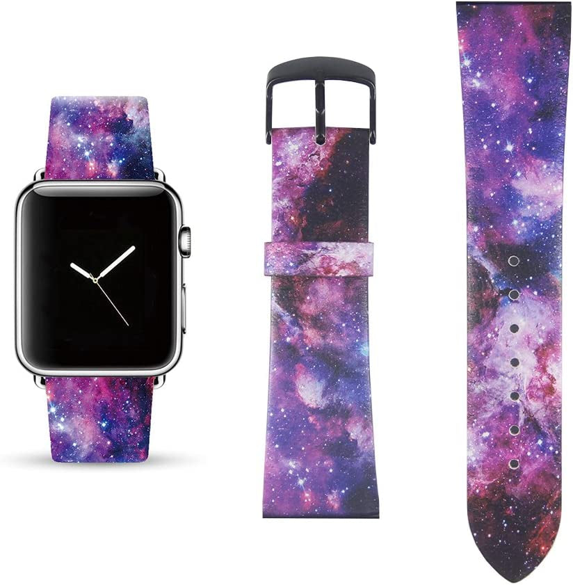 White Marble Replacement Band Compatible for Iwatch 42Mm/44Mm Pastel Bay Wrist Band PU Leather Strap Compatible for Apple Watch Smartwatch Series 8 7 6 5 4 3 2 1 SE Version  Pastel Bay Galaxy 38mm/40mm 