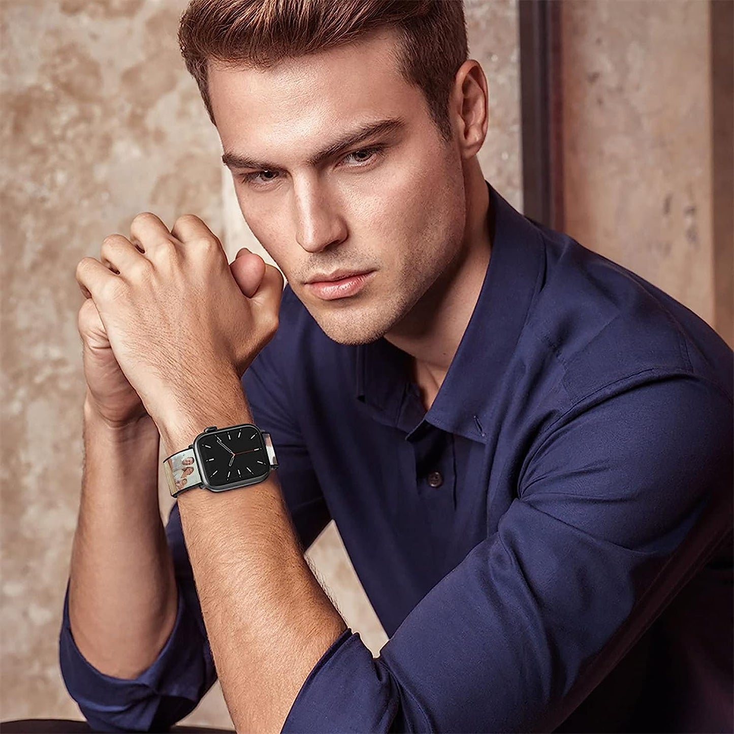 Custom Photo Band for Apple Watch 38Mm 40Mm 41Mm 42Mm 44Mm 45Mm 49Mm Women Men,Personalized Replacement Wrist Strap for Iwatch Series SE/8/7/6/5/4/3/2/1  Silmonkeyuls   