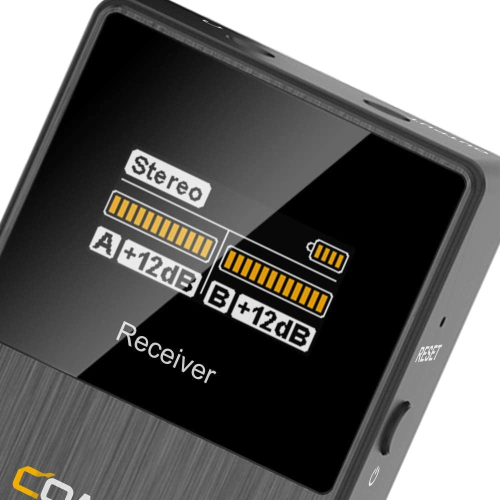 Comica Wireless Lavalier Microphone, Boomx-D2 2.4G Compact Wireless Lapel Microphone System with 2 Transmitter and 1 Receiver,Lav Mic for Smartphone Camera Podcast Interview Youtube Facebook Live  comica   