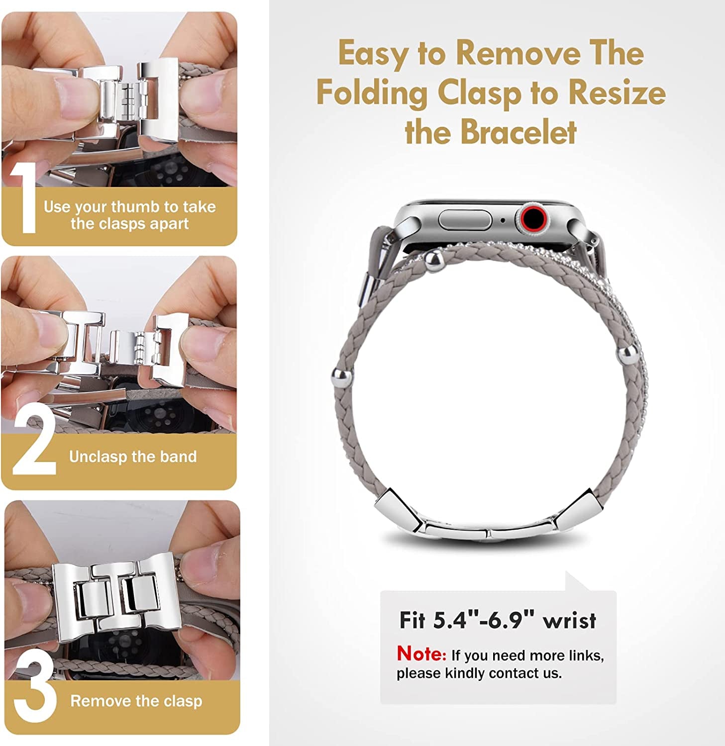 ACEDAX Bracelet Work with Apple Watch Band 44/45Mm, Boho Chic Leather Strap for Apple Watch Ultra Band 49Mm with Silver Metal Buckle,Multilayer Wrap Jewelry for Iwatch Series 8 7 6 SE 5 4 3 Gray Women  ACEDAX   