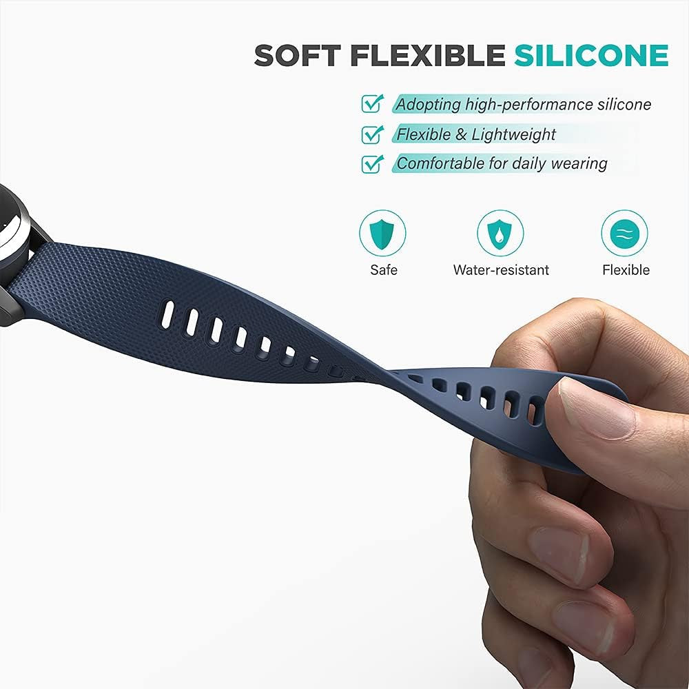 TUSITA Quick Release Silicone Band 22Mm Replacement for Garmin Vivoactive 4,Venu 2,Samsung Gear S3 Frontier, Galaxy Watch 46Mm/Watch 3 45Mm, Fossil Gen 5, Amazfit GTR 2, 2E,Ticwatch Pro 3,YAMAY SW022  TUSITA   