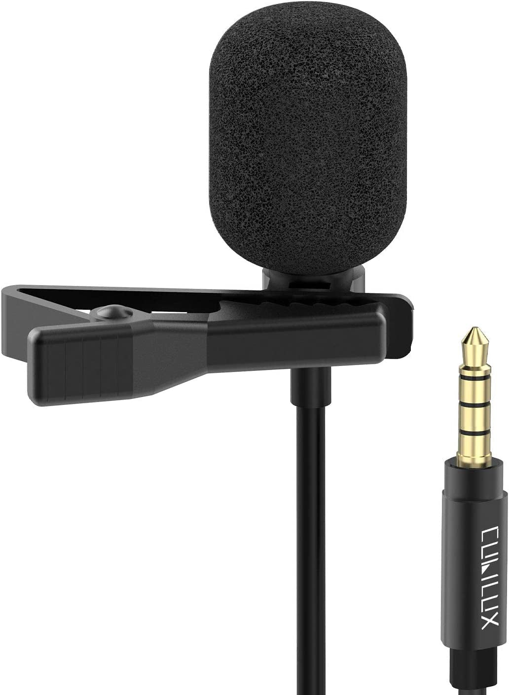 Cubilux 3.5Mm Phone Microphone with High Sensitive ECM for Loud and Clear Recording, Omnidirectional 1/8” TRRS Mini Lavalier MIC, External Clip Lapel Vlog MIC for Android Smartphone, Laptop, 5 Feet  Cubilux   