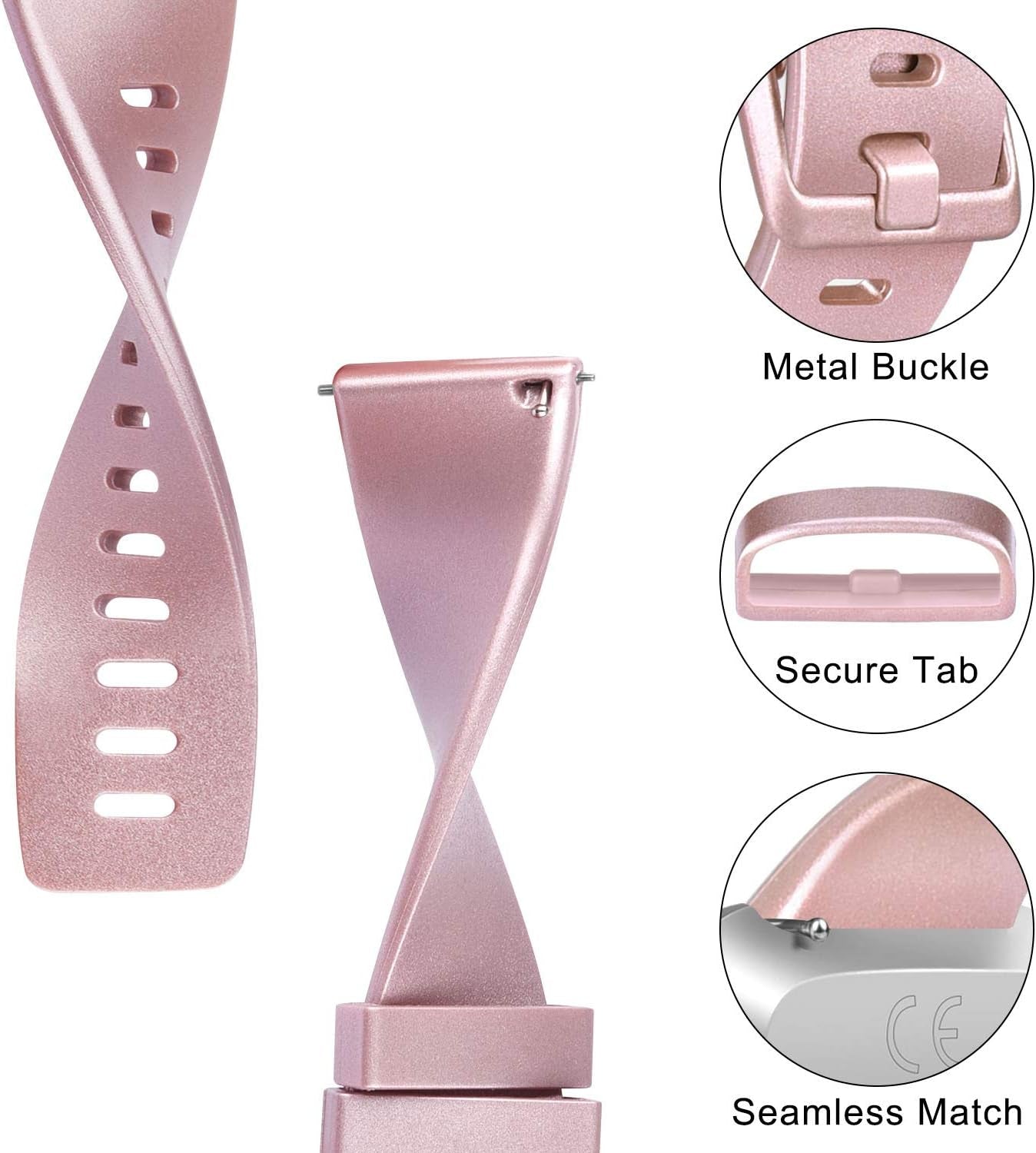 10 Pack Silicone Bands Compatible with Fitbit Versa 2 / Fitbit Versa/Versa Lite/Versa SE, Classic Soft Replacement Sport Wristbands Accessories for Women Men (Small, 10 Pack A)  Amzpas   