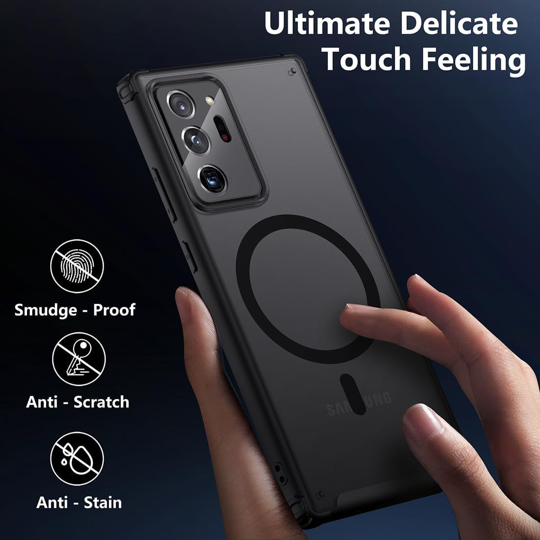 TIANNIUKE Magnetic Case for Samsung Galaxy Note 20 Ultra, Translucent Matte Anti-Fingerprint,Compatible with Magsafe,Slim Fit Shockproof Protective Phone Case for Galaxy Note 20 Ultra Case  TIANNIUKE   