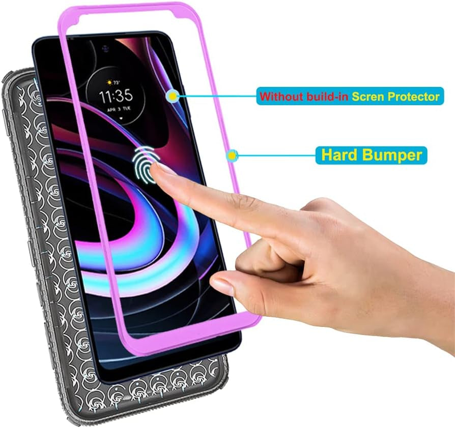Asuwish Phone Case for LG G7 Thinq Cover Hybrid Shockproof Proof Full Body Protective Heavy Duty Cell Accessories LGG7 One G 7 plus LG7 Fit Lg7Thinq 7G Thin Q G7+ G7Thinq Lgg7Thinq Women Men Purple  Asuwish   