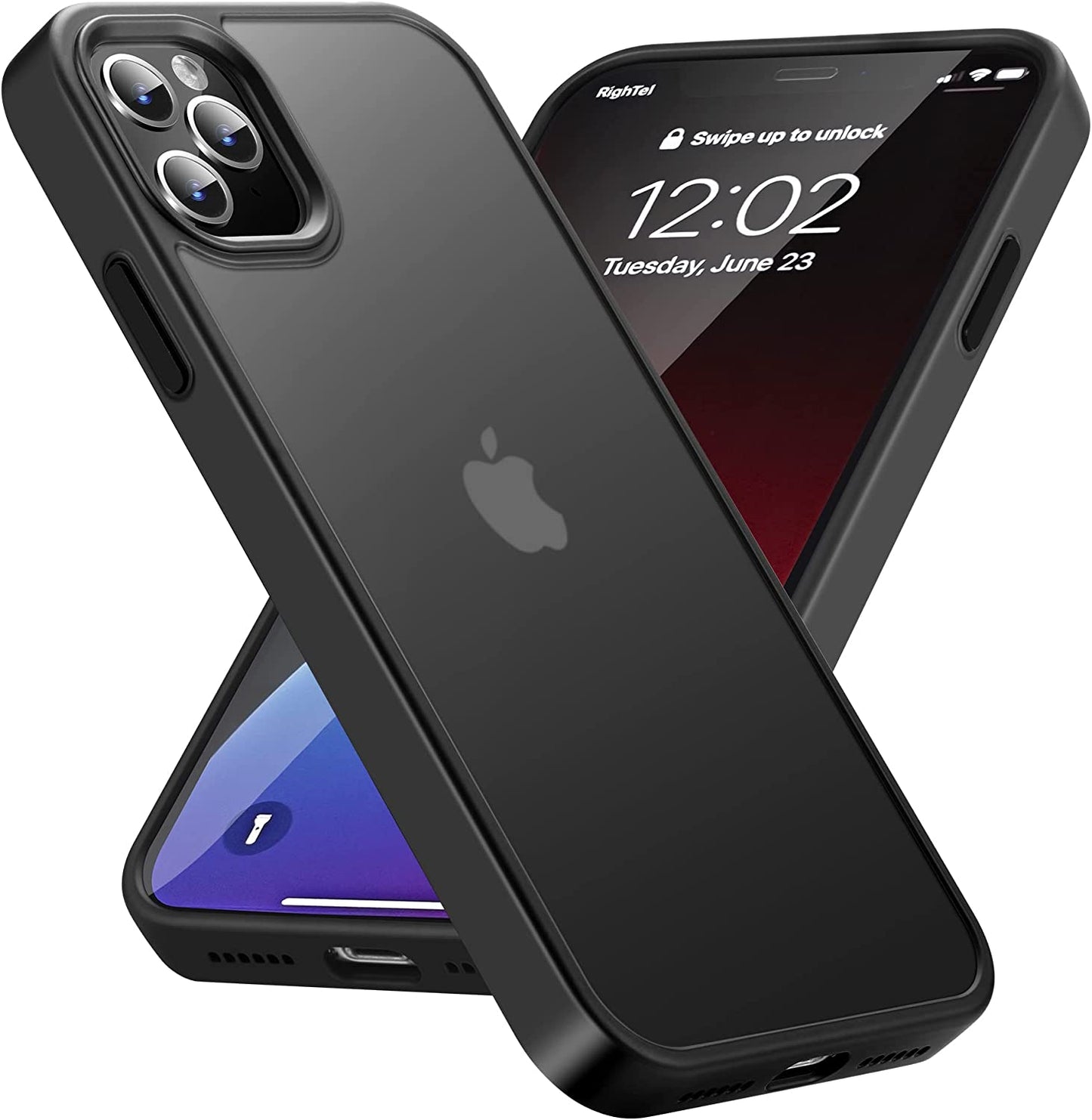 Yriklso for Iphone 11 Pro Magnetic Case, Built in Magnets Compatible with Magsafe, Translucent Matte Hard PC Back Cover + Soft TPU Frame Slim Bumper Case for Iphone 11 Pro（5.8"）,Black  Yriklso Frosted Black  