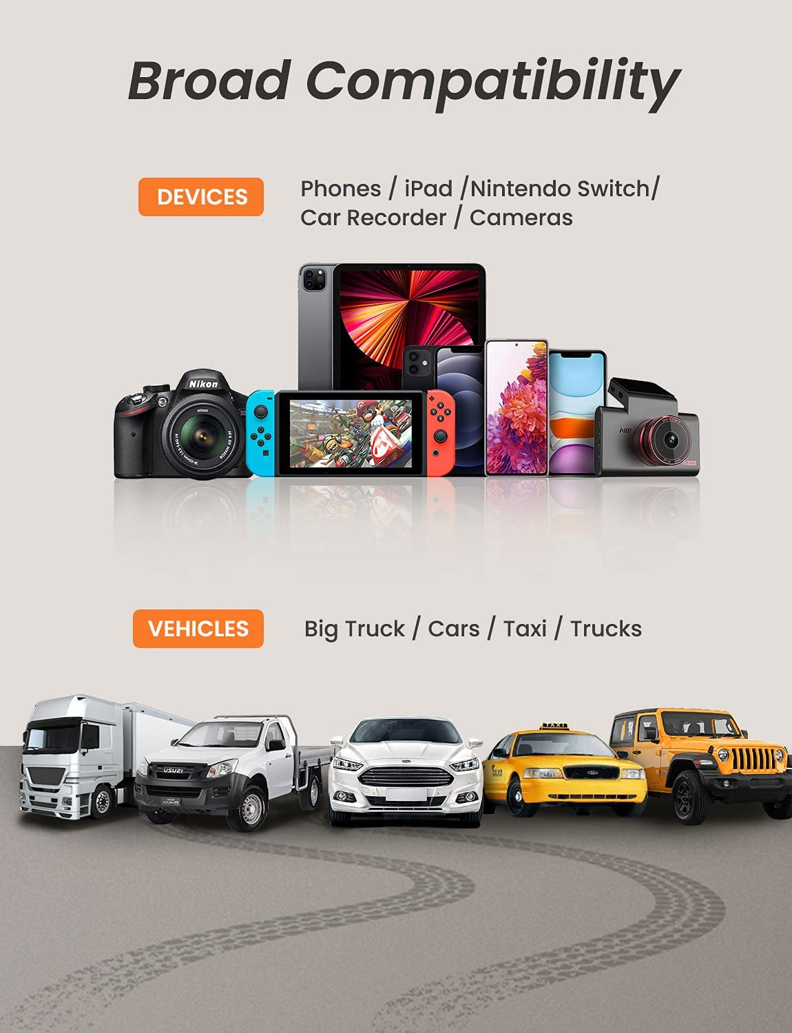 60W USB Car Charger - AINOPE [4 Multi USB Ports] [QC 36W] Fast Car Charger Adapter[5Ft Cable] QC 3.0 Cigarette Lighter Adapter Back Seat Charging for Iphone Samsung Ipad Macbook Fire Tablet and More  AINOPE   