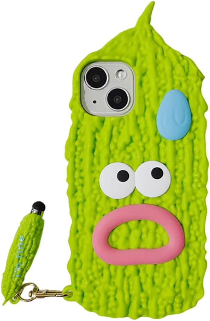 YAKVOOK Kawaii Phone Cases for Iphone 12/12 Pro,Cute Cartoon Cookies Bear Phone Case with Bubble Tea Phone Case 3D Iphone 12/12 Pro Case Soft Silicone Shockproof Cover for Women Girls  Yatchen Balsam Pear Iphone 14 Pro 