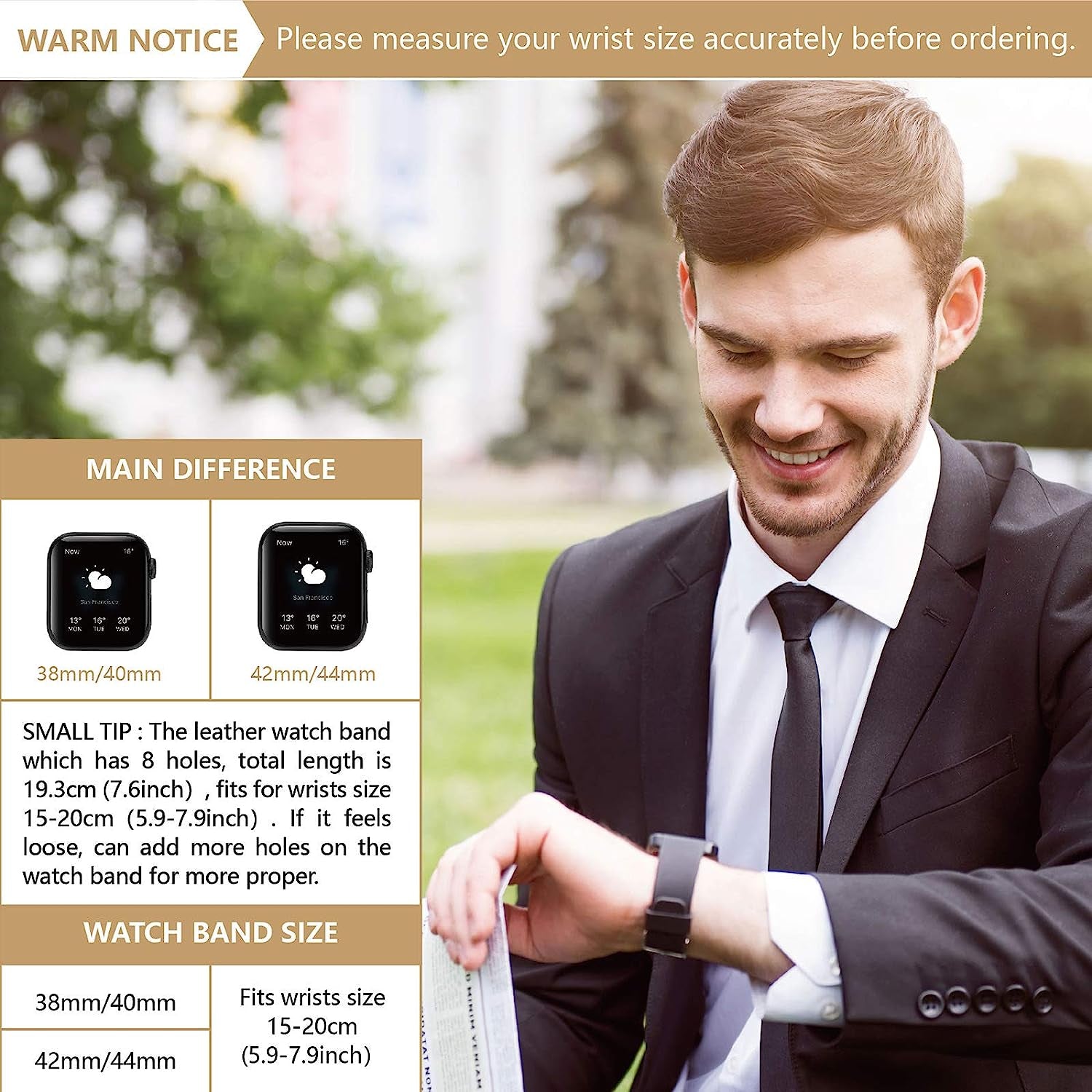 Tinoband Slim Genuine Leather Bands Compatible with Apple Watch Band 38Mm/40Mm/41Mm, 42Mm/44Mm/45Mm for Women Men, Leather Watch Band Replacement Strap for Iwatch Series 7/SE/6/5/4/3/2/1  TinoBand   